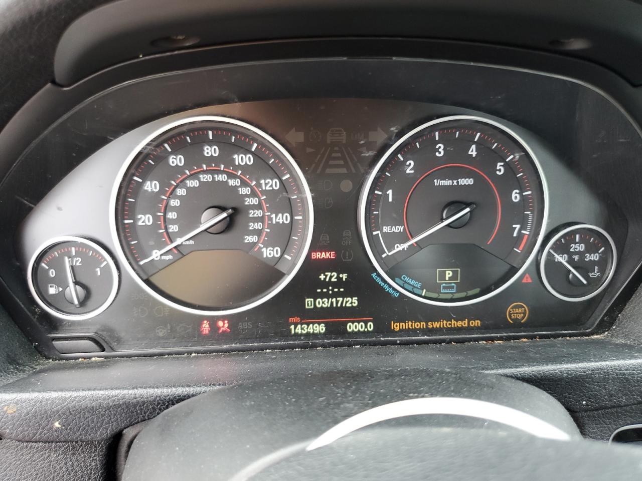 2013 Bmw Activehybrid 3 Серебряный vin: WBA3F9C58DF145293