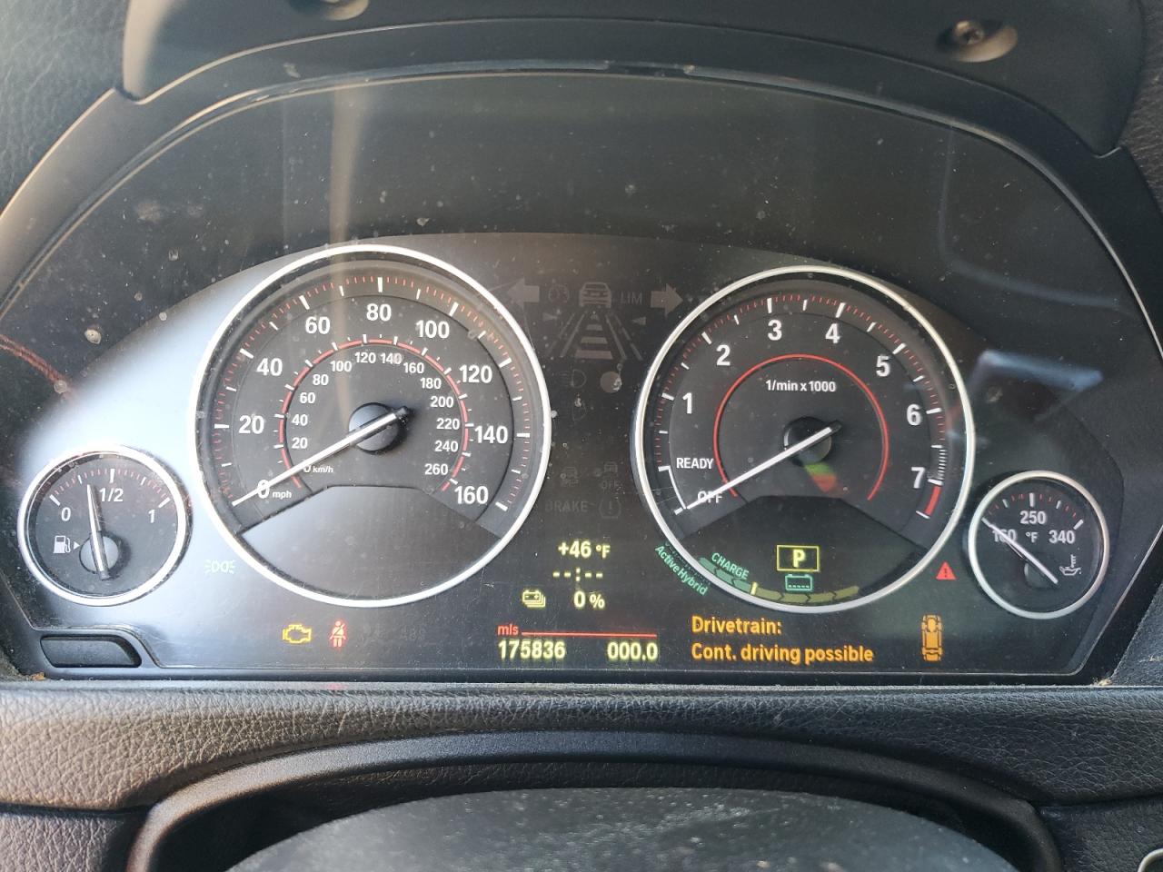 2013 Bmw Activehybrid 3 Black vin: WBA3F9C58DF484118
