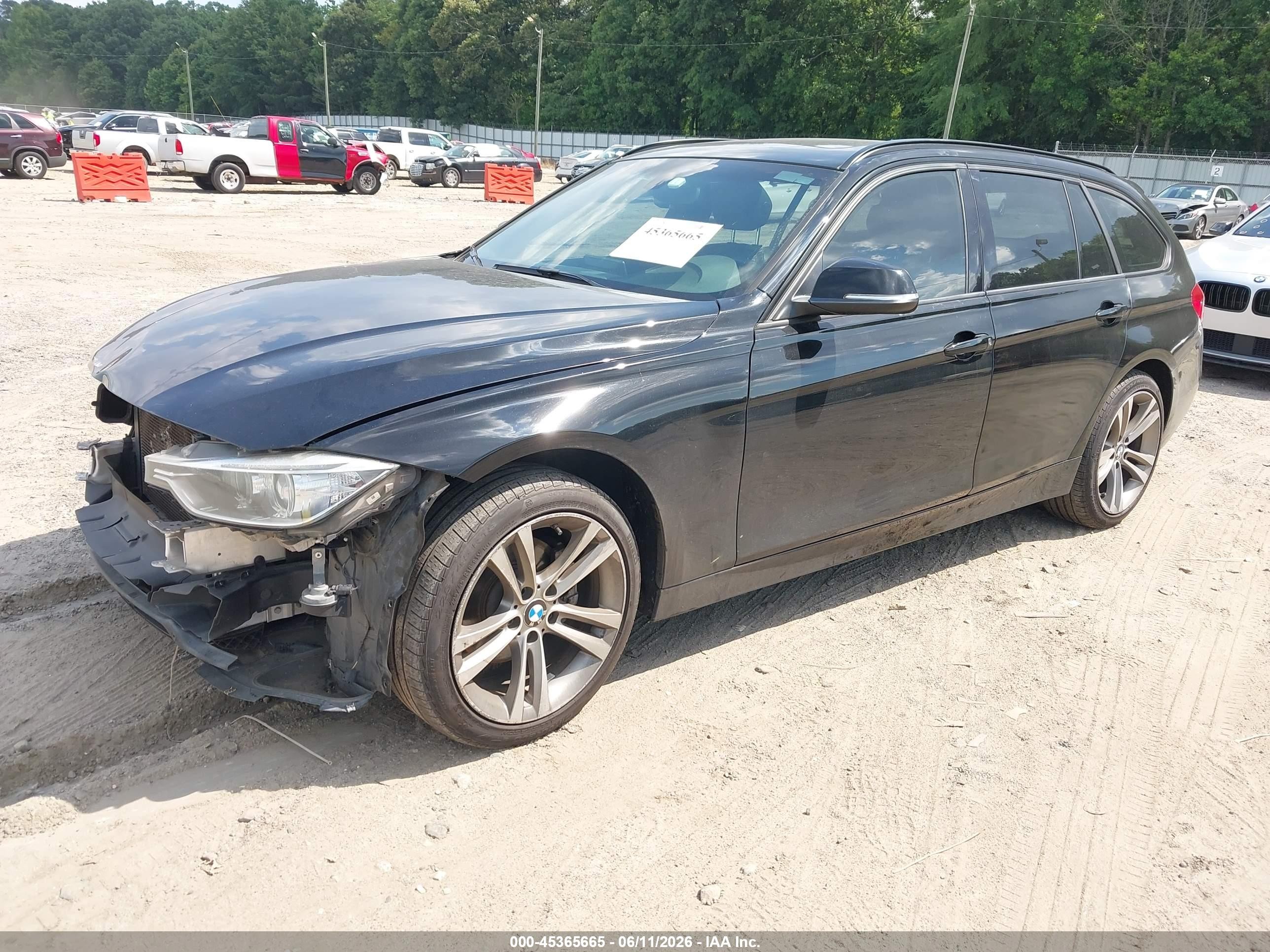 2014 Bmw 328i Xdrive Black vin: WBA3G7C55EF186368