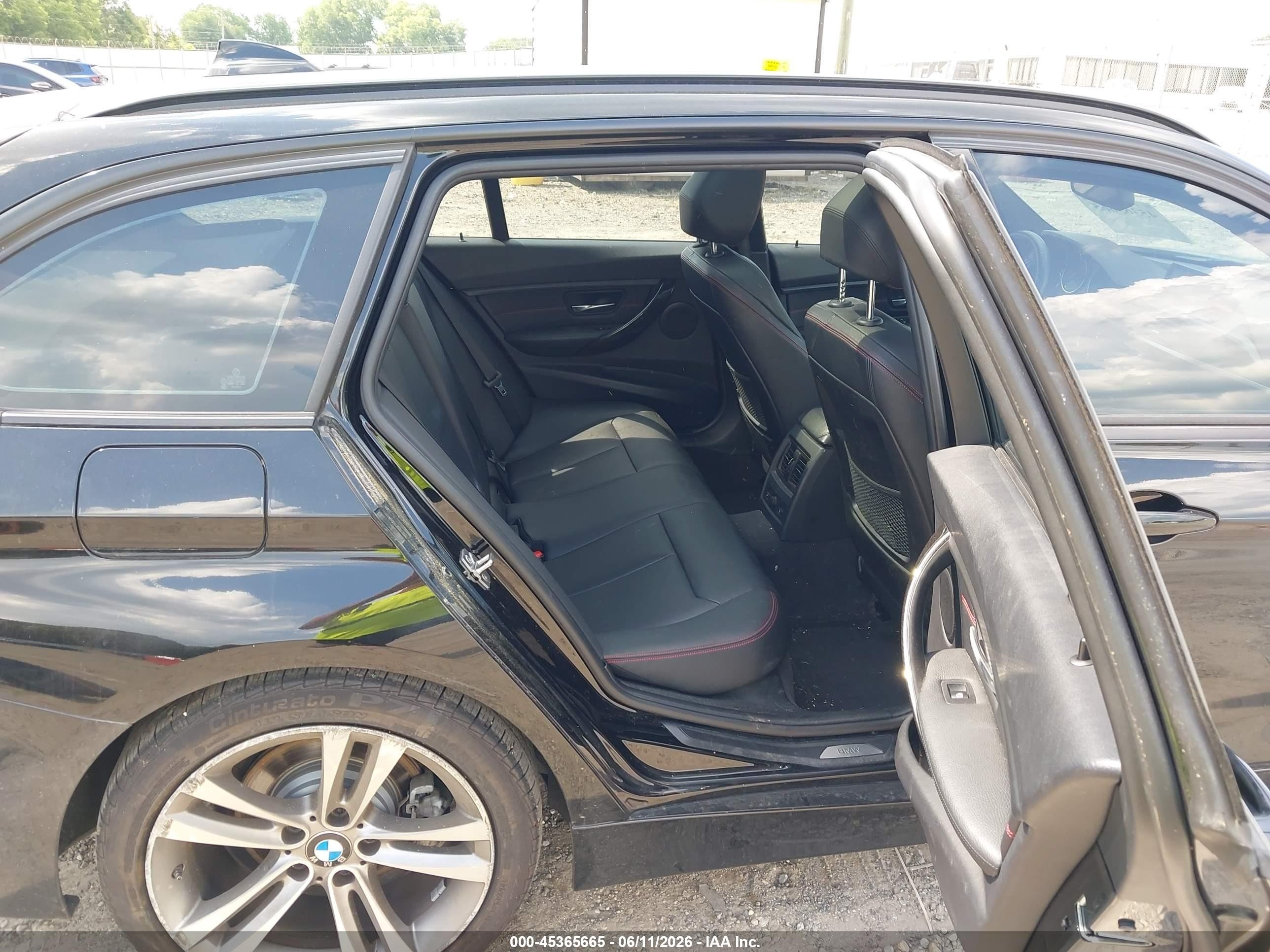 2014 Bmw 328i Xdrive Black vin: WBA3G7C55EF186368