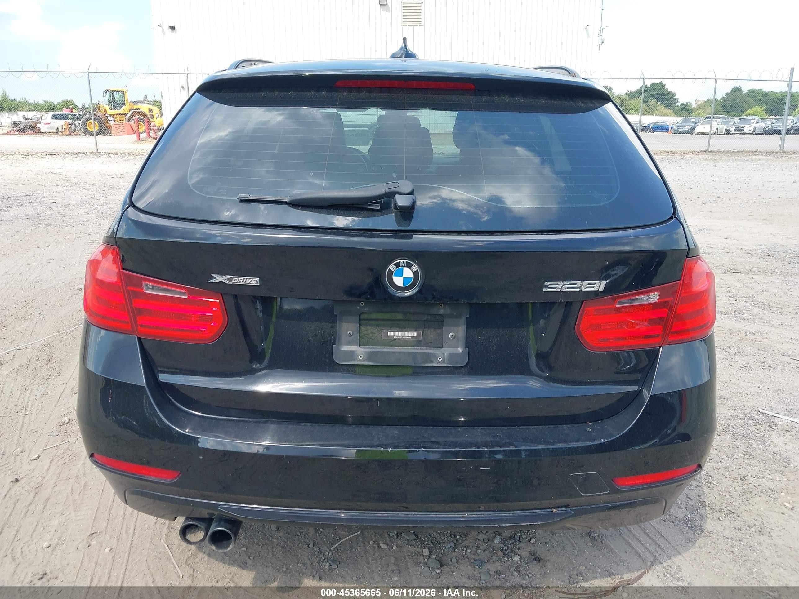 2014 Bmw 328i Xdrive Black vin: WBA3G7C55EF186368