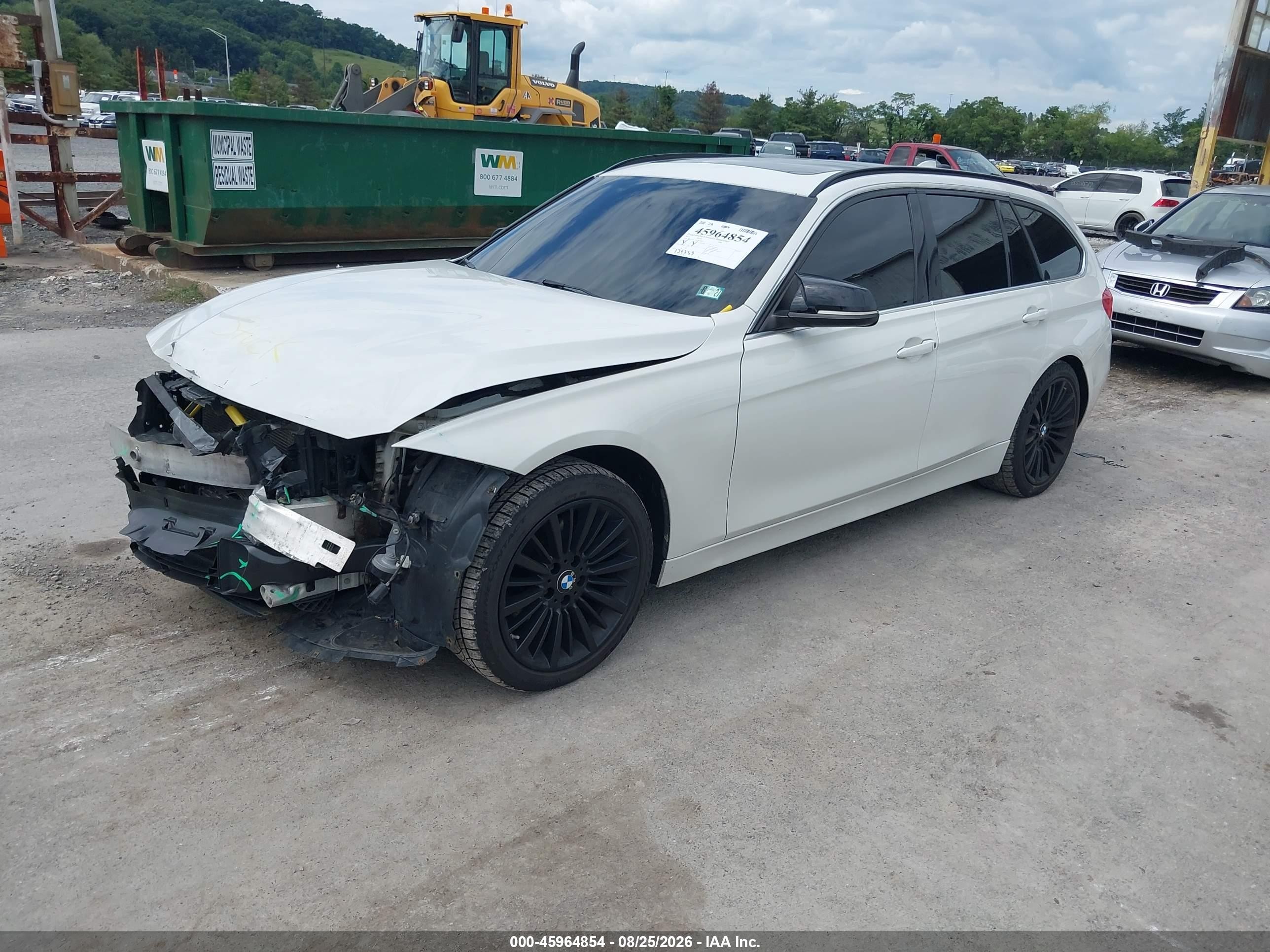 2014 Bmw 328i Xdrive White vin: WBA3G7C55EKN36007