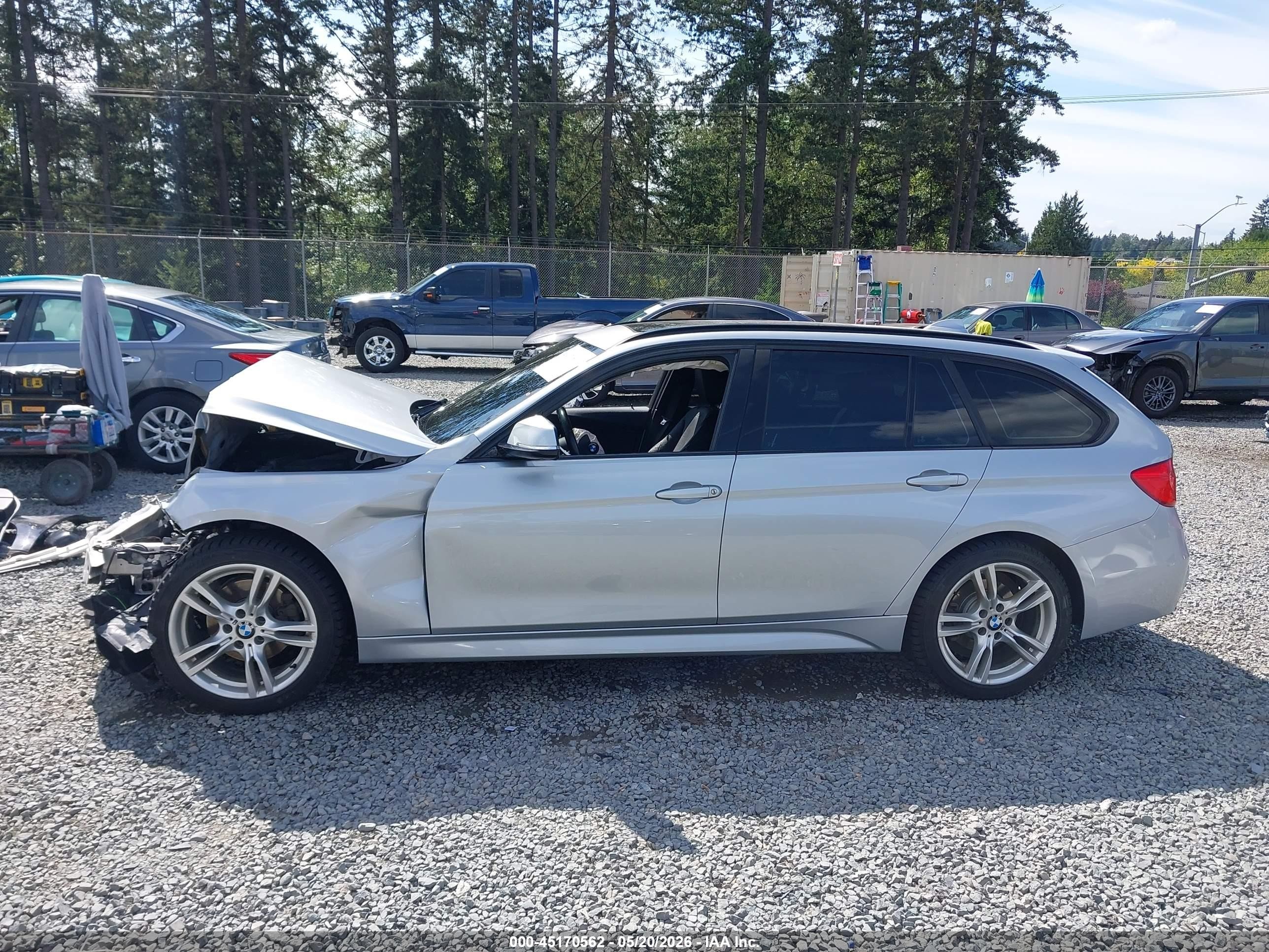 2015 Bmw 328d Xdrive Gray vin: WBA3K5C5XFK301641
