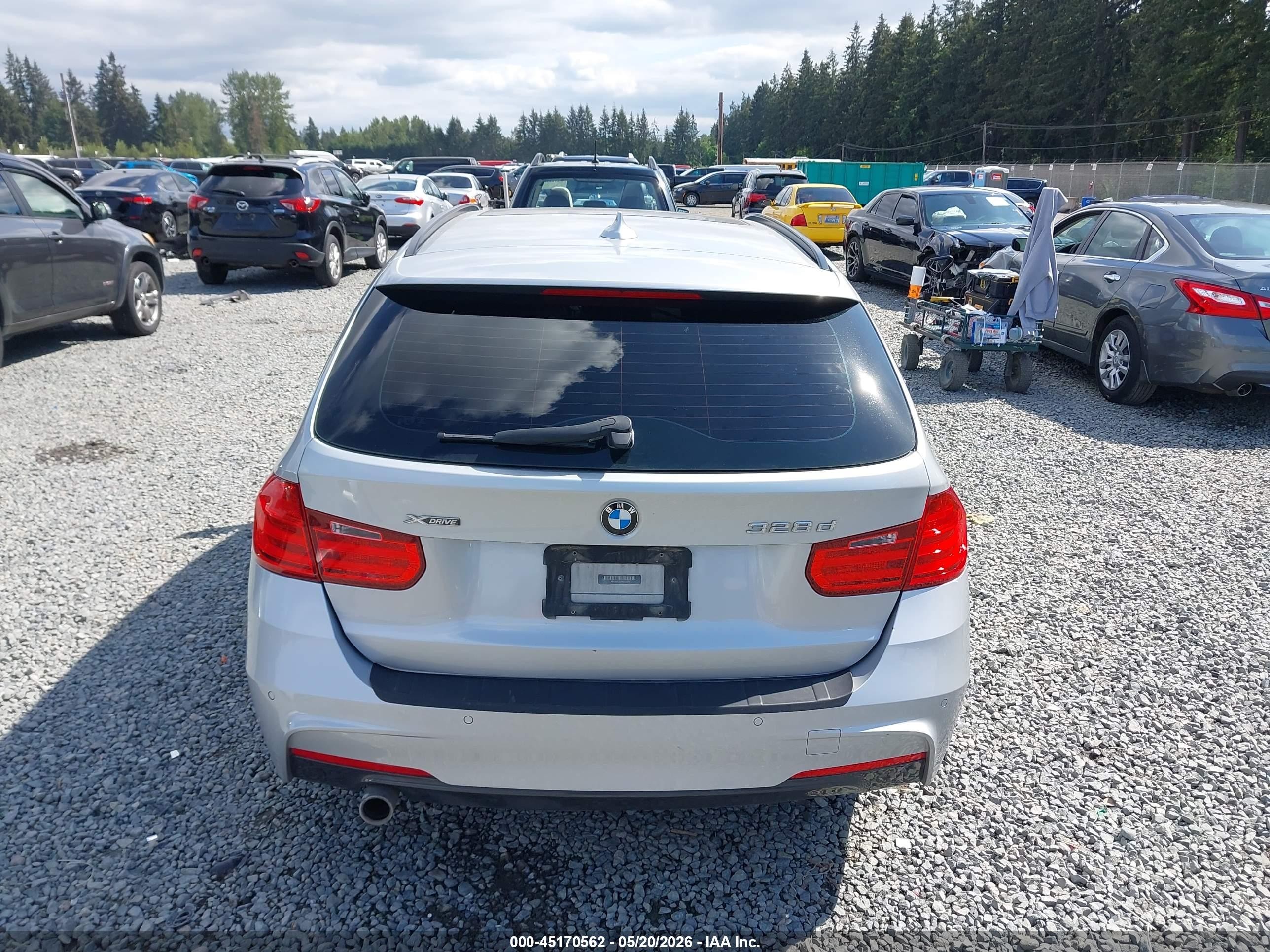 2015 Bmw 328d Xdrive Gray vin: WBA3K5C5XFK301641