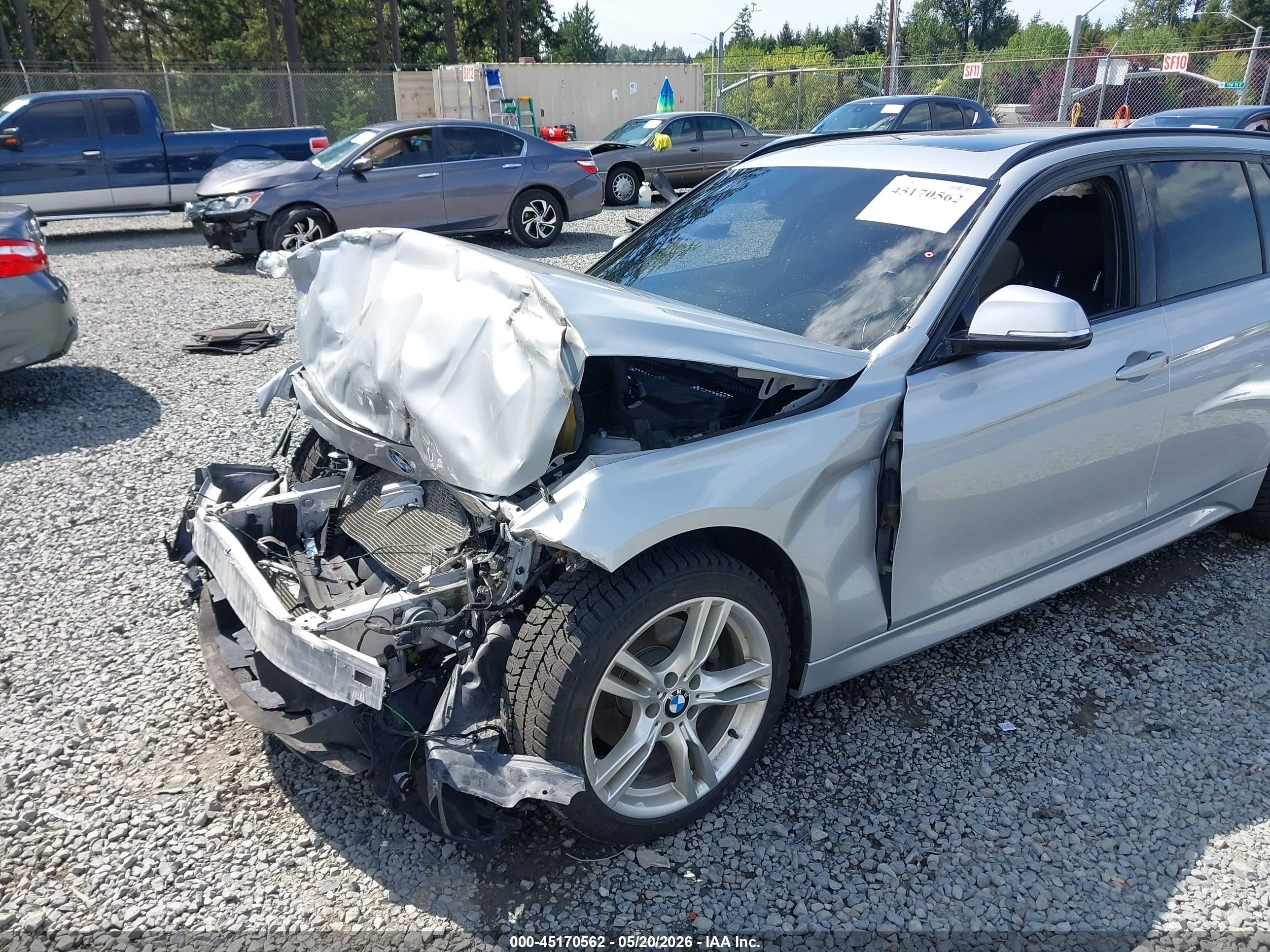 2015 Bmw 328d Xdrive Gray vin: WBA3K5C5XFK301641