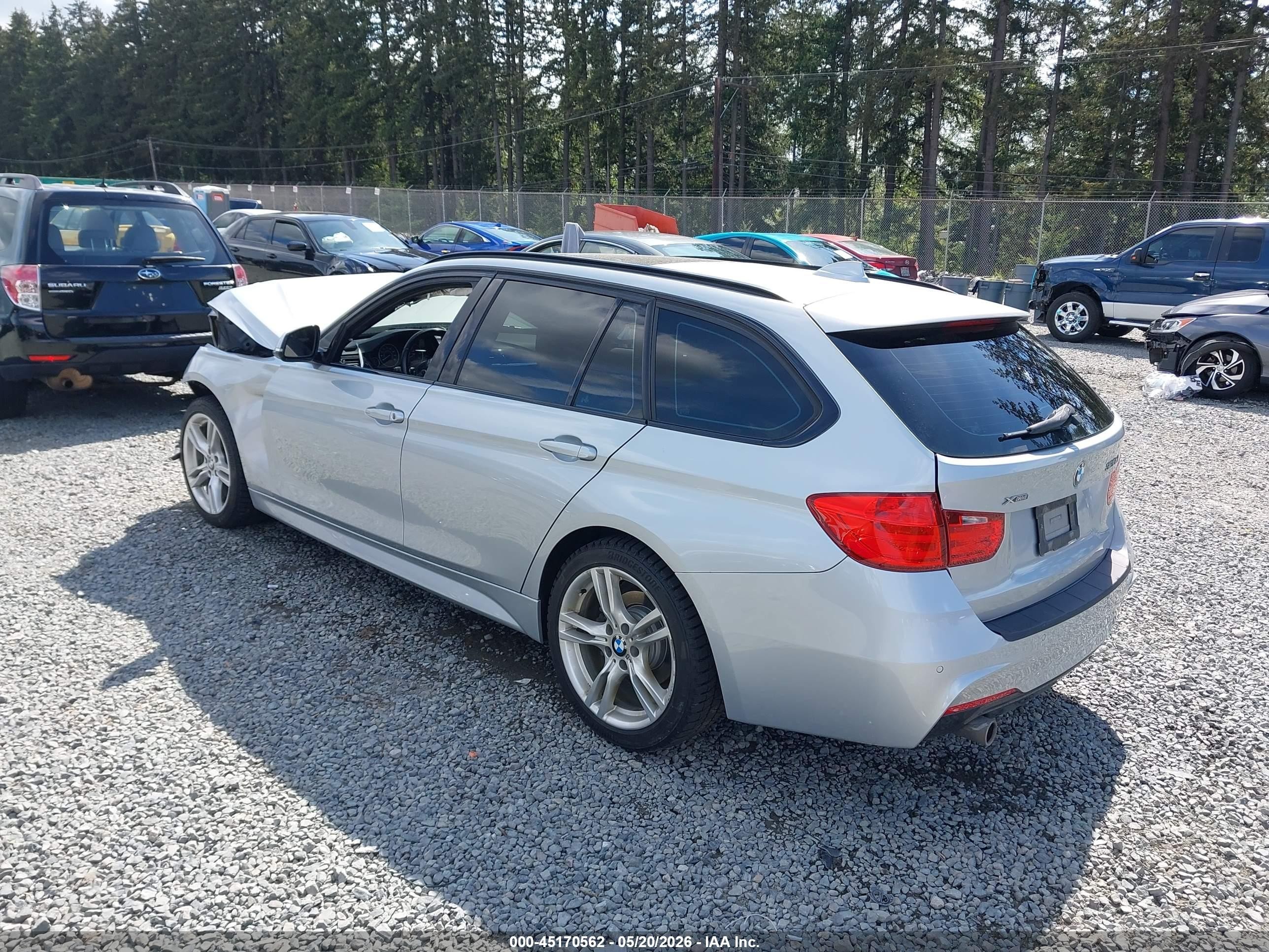 2015 Bmw 328d Xdrive Gray vin: WBA3K5C5XFK301641