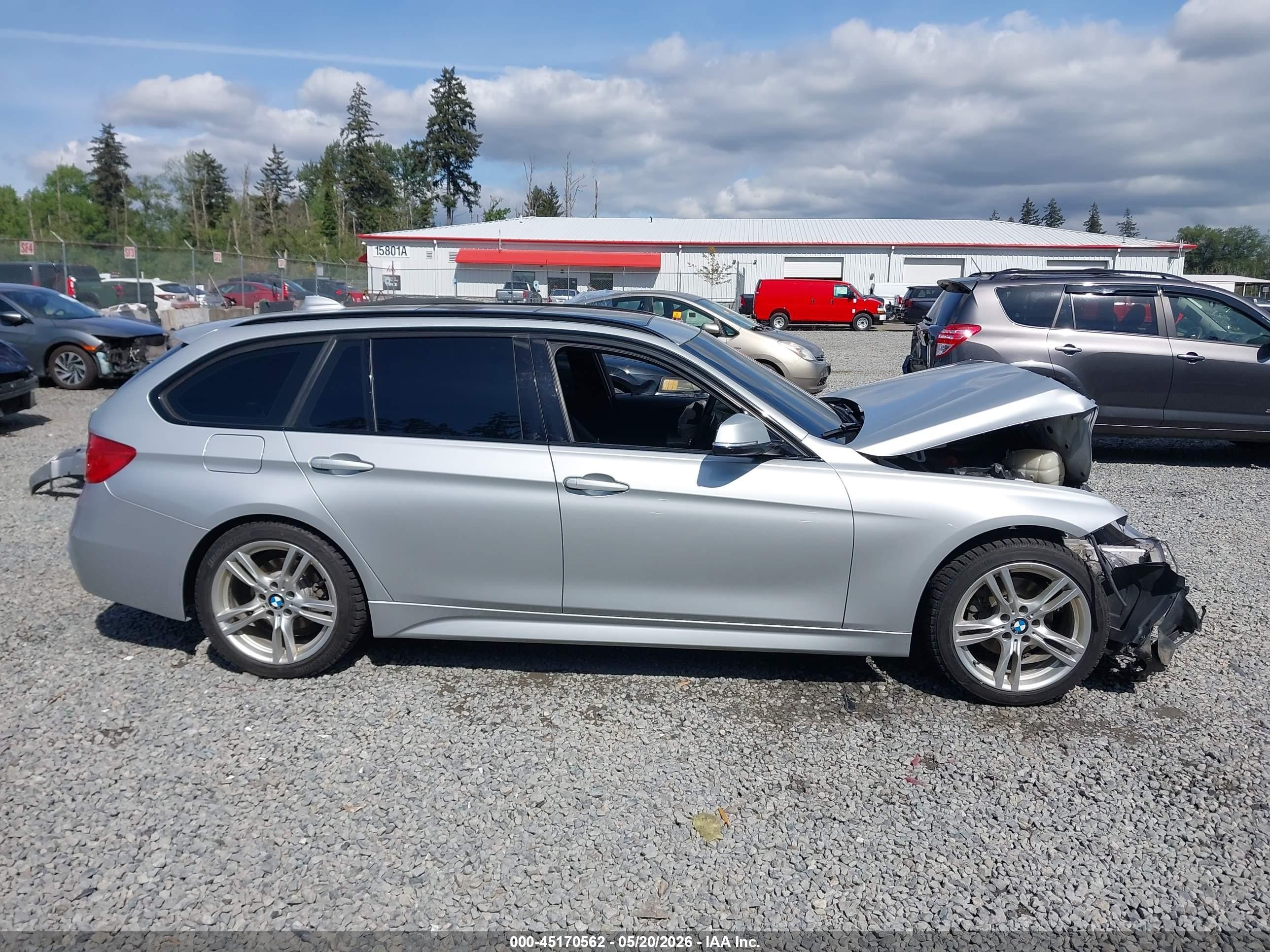 2015 Bmw 328d Xdrive Gray vin: WBA3K5C5XFK301641