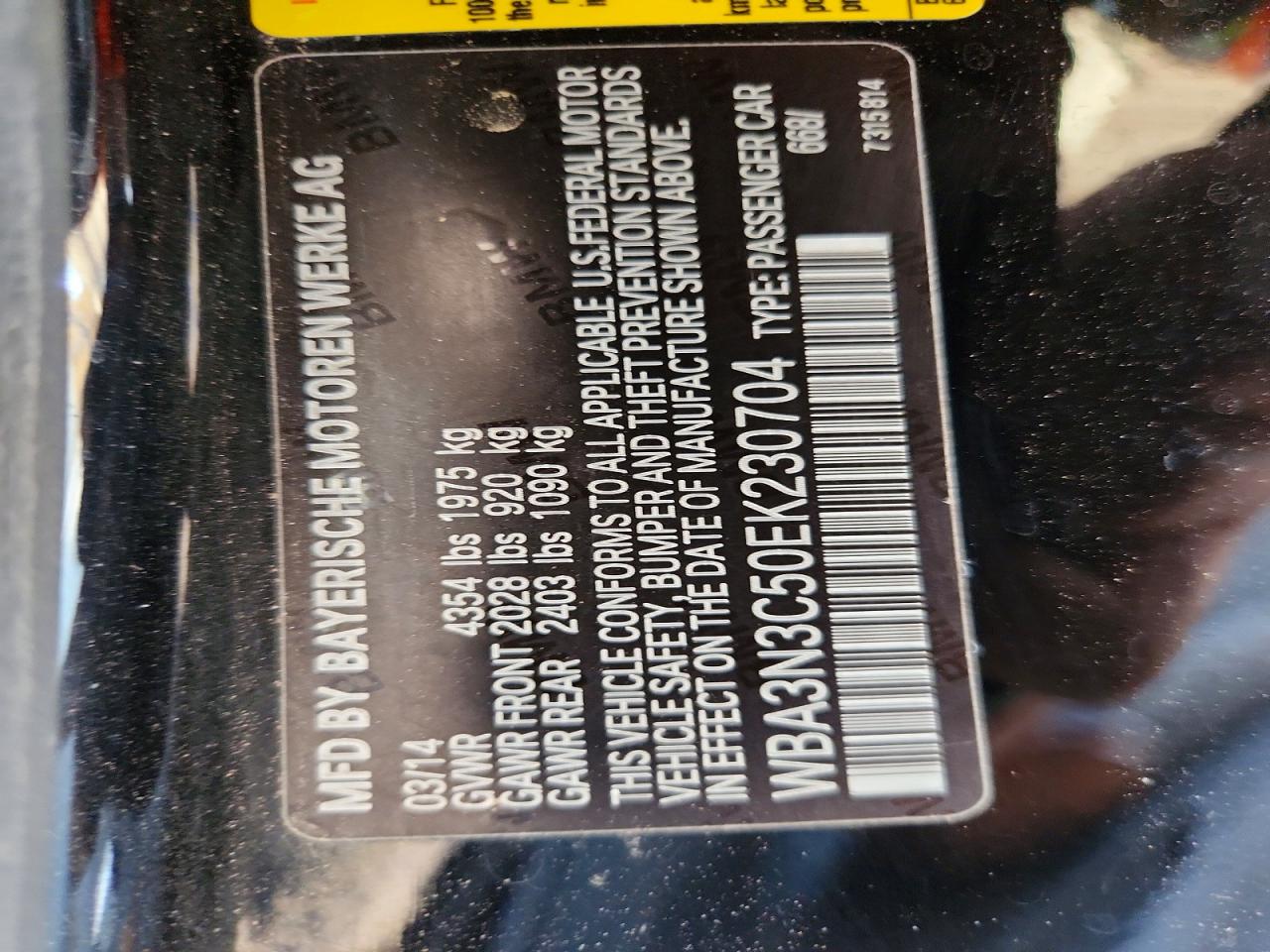 2014 Bmw 428 I Black vin: WBA3N3C50EK230704