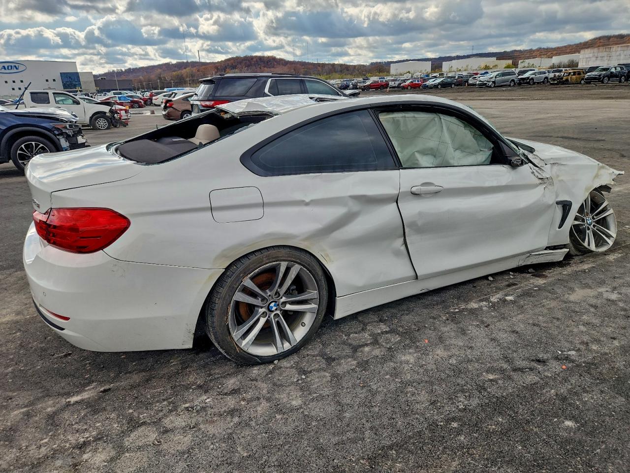 2015 Bmw 428 I White vin: WBA3N3C50FK233328