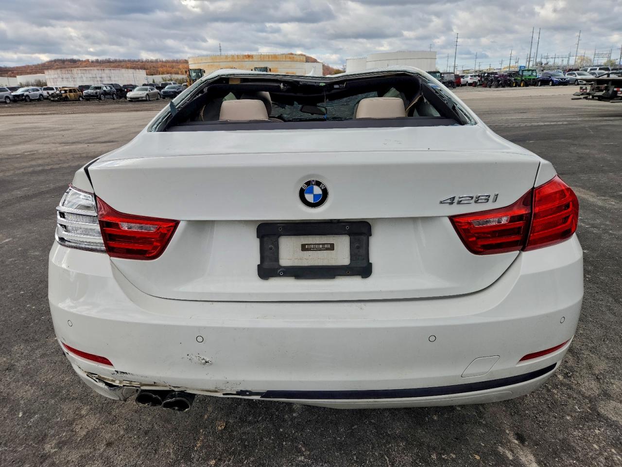 2015 Bmw 428 I White vin: WBA3N3C50FK233328