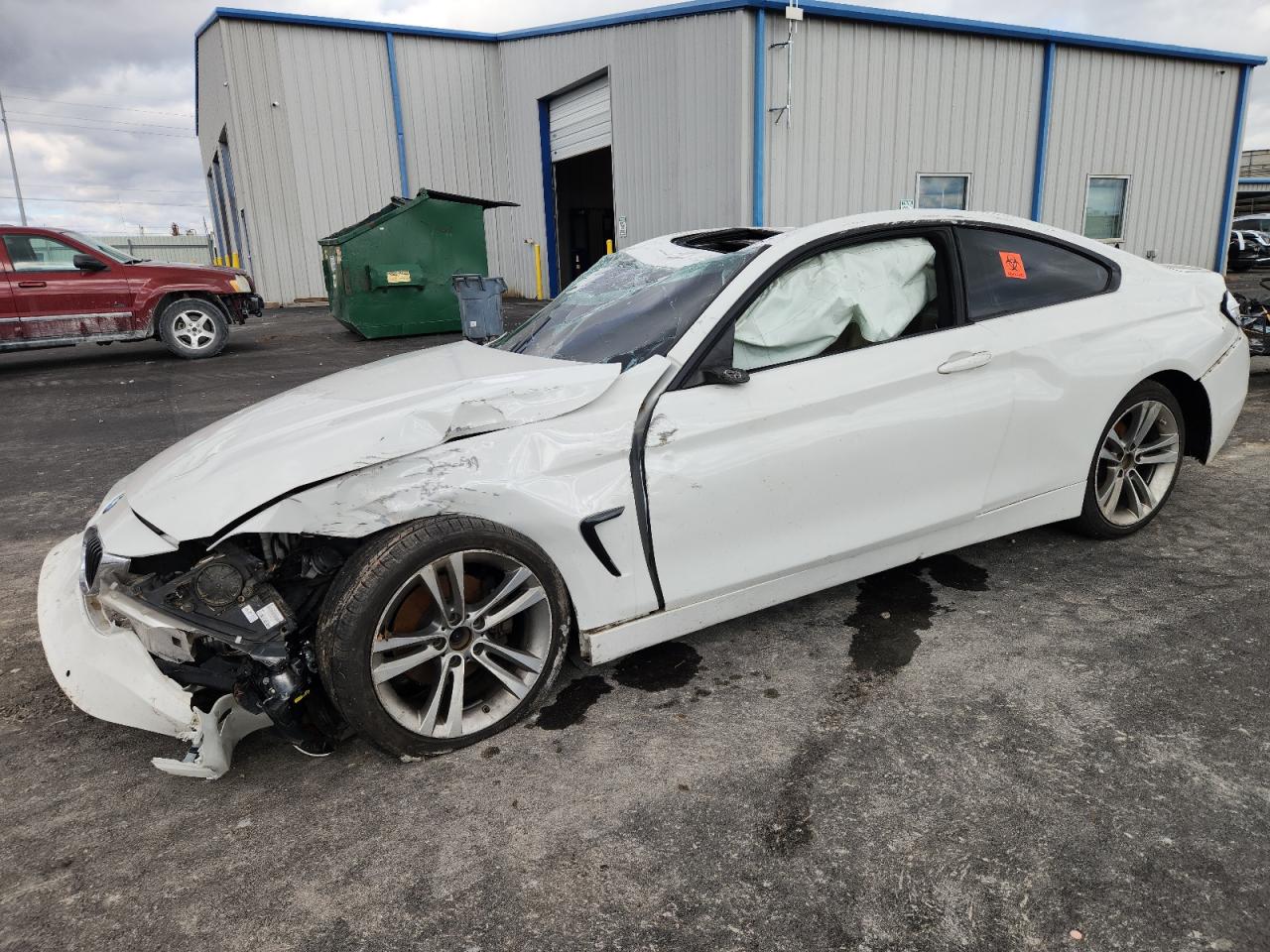 2015 Bmw 428 I White vin: WBA3N3C50FK233328 Damage: Left Head Lamp, Broken, Replacement Required