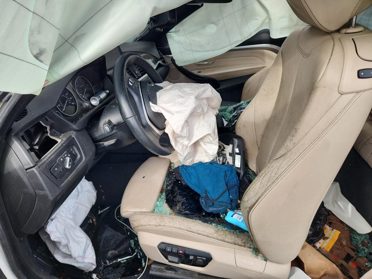 2015 Bmw 428 I White vin: WBA3N3C50FK233328 Damage: Airbag - Front Left, Deployed, Replacement Required
