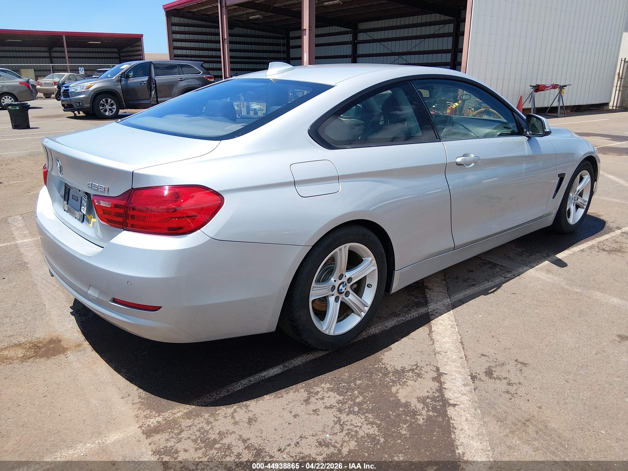 2015 Bmw 428i Silver vin: WBA3N3C50FK234687