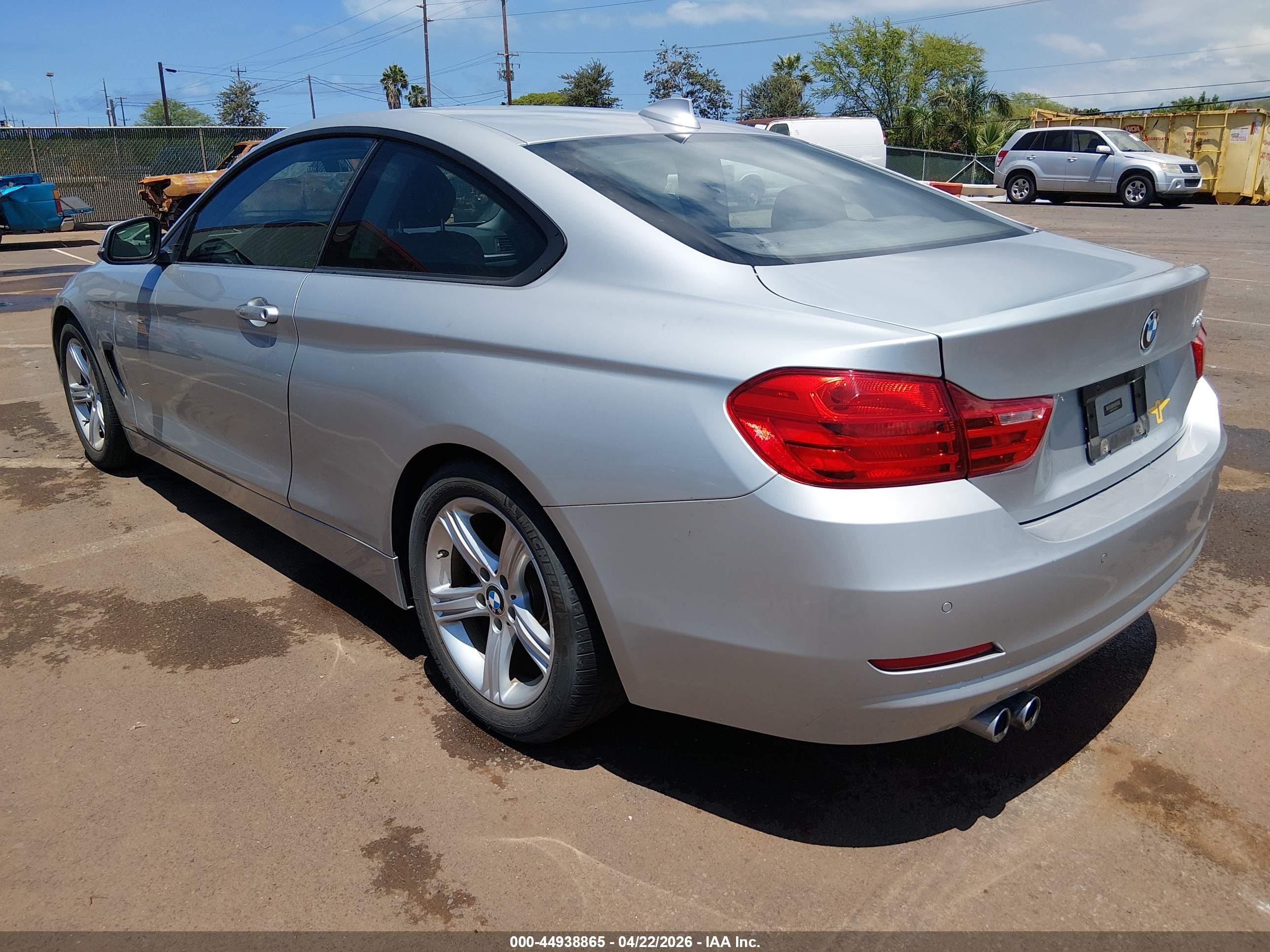 2015 Bmw 428i Silver vin: WBA3N3C50FK234687