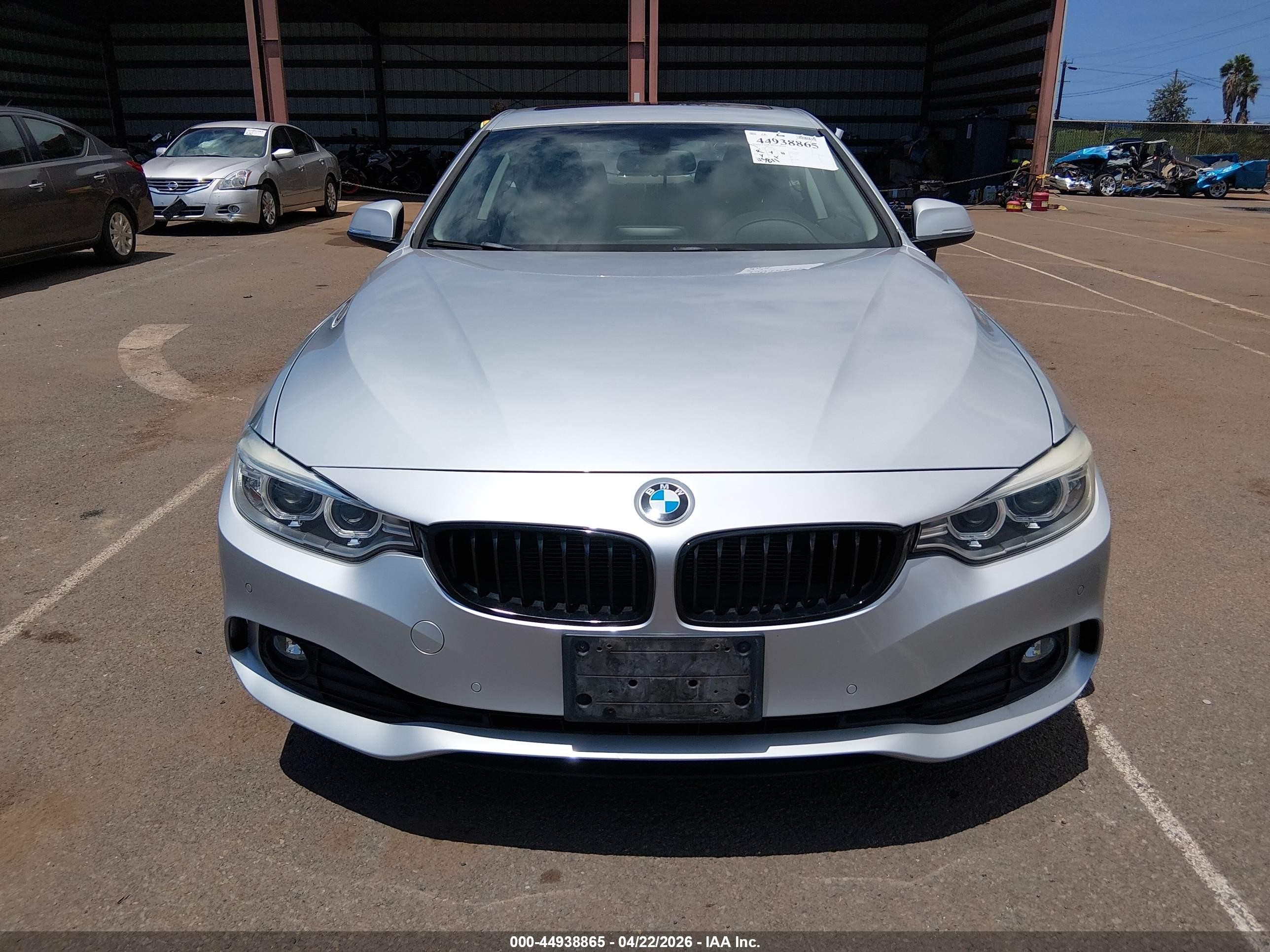 2015 Bmw 428i Silver vin: WBA3N3C50FK234687