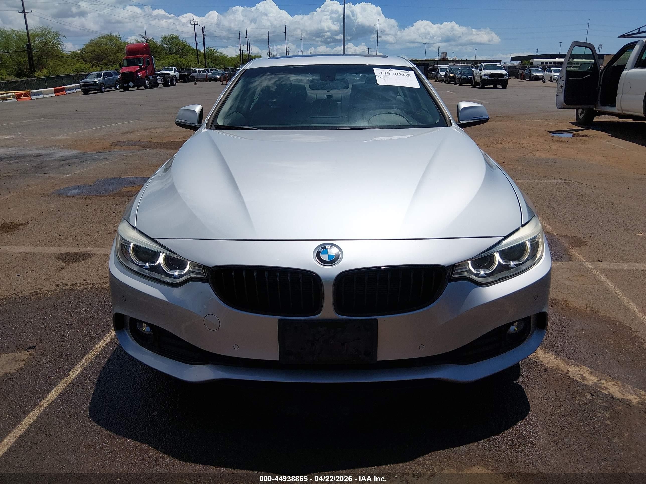 2015 Bmw 428i Silver vin: WBA3N3C50FK234687