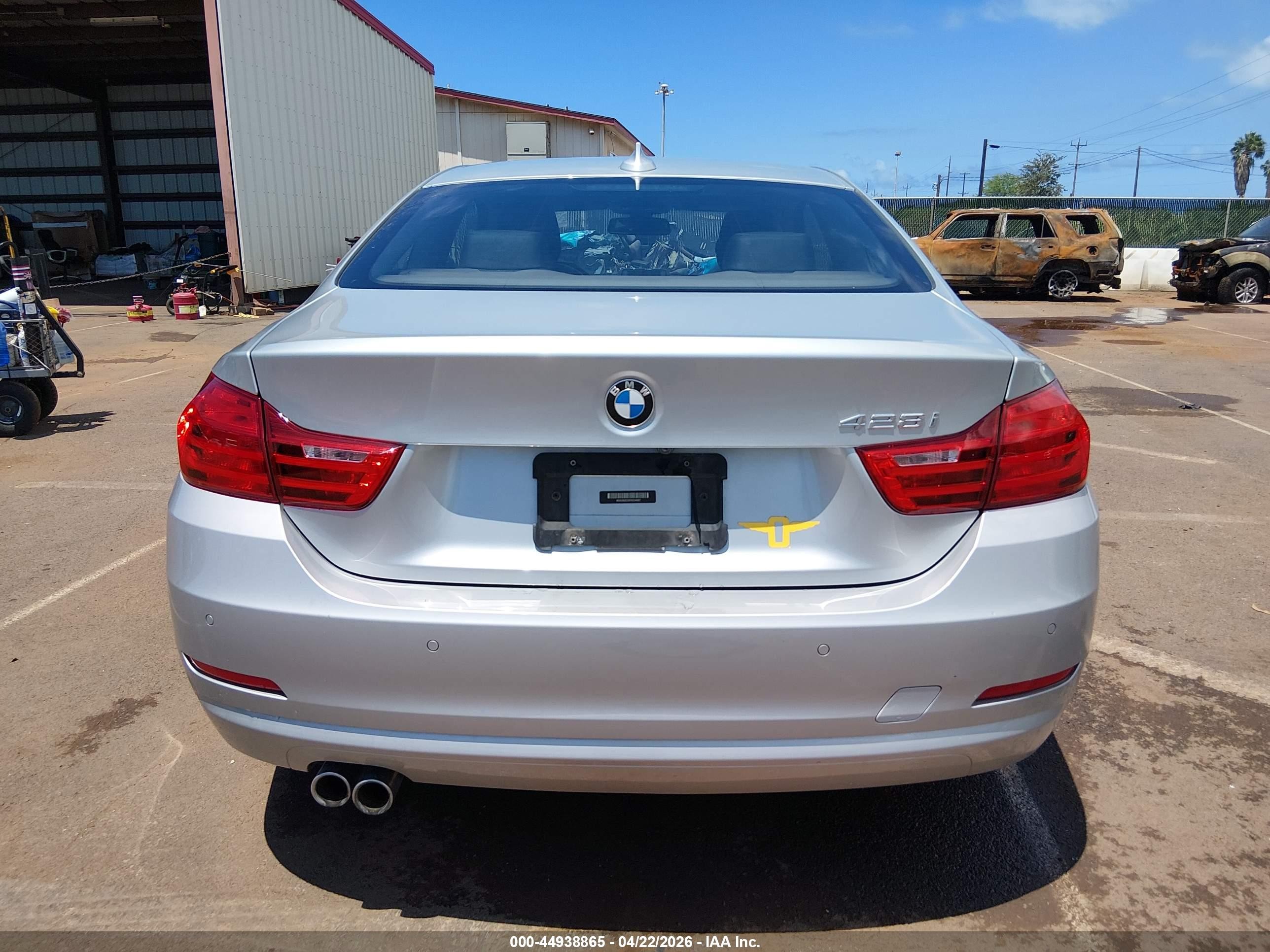 2015 Bmw 428i Silver vin: WBA3N3C50FK234687