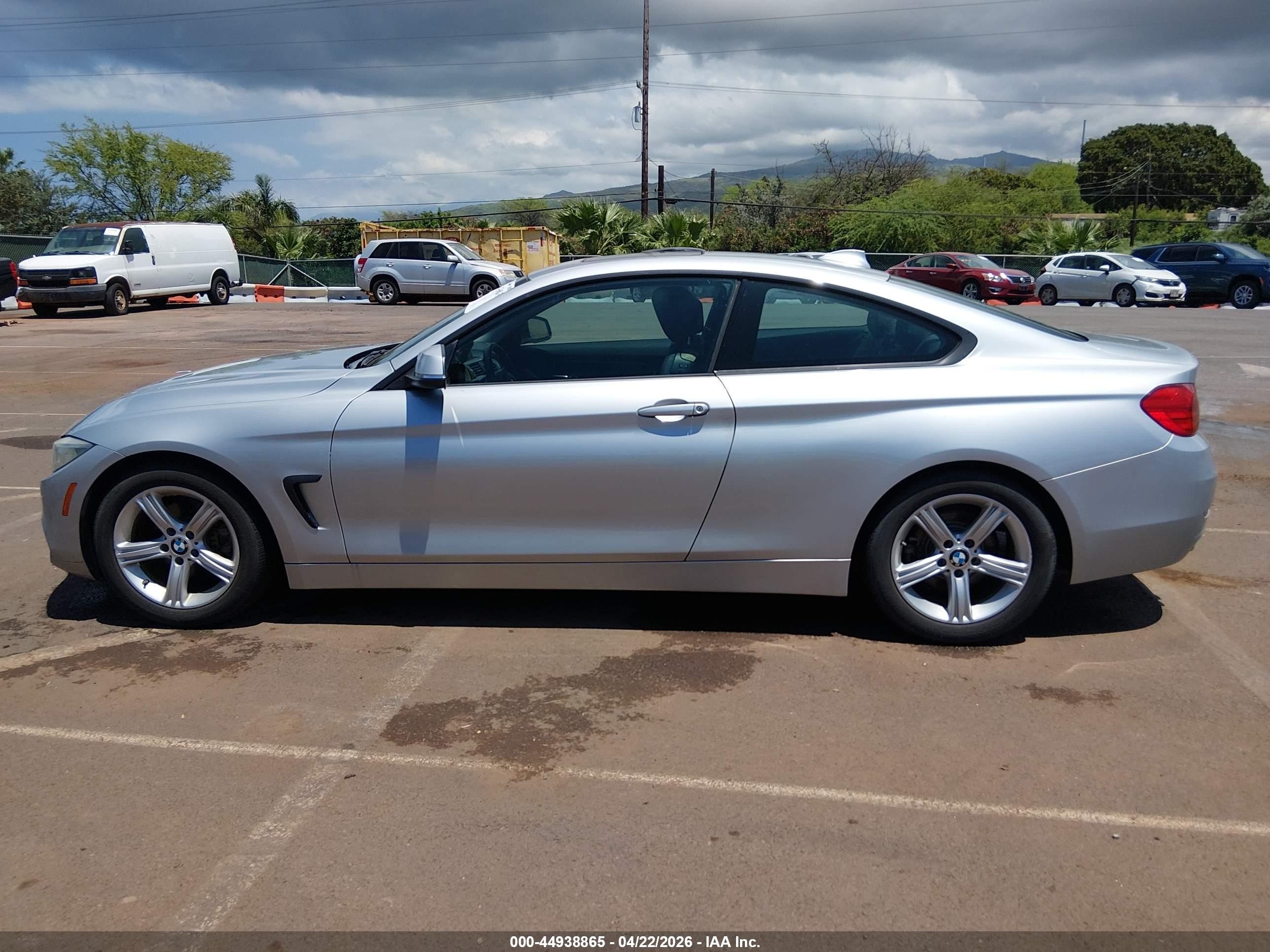 2015 Bmw 428i Silver vin: WBA3N3C50FK234687