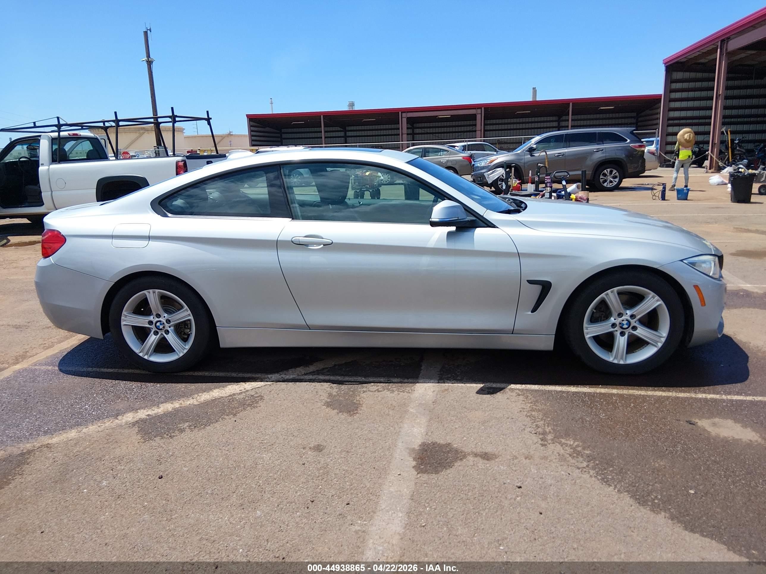 2015 Bmw 428i Silver vin: WBA3N3C50FK234687