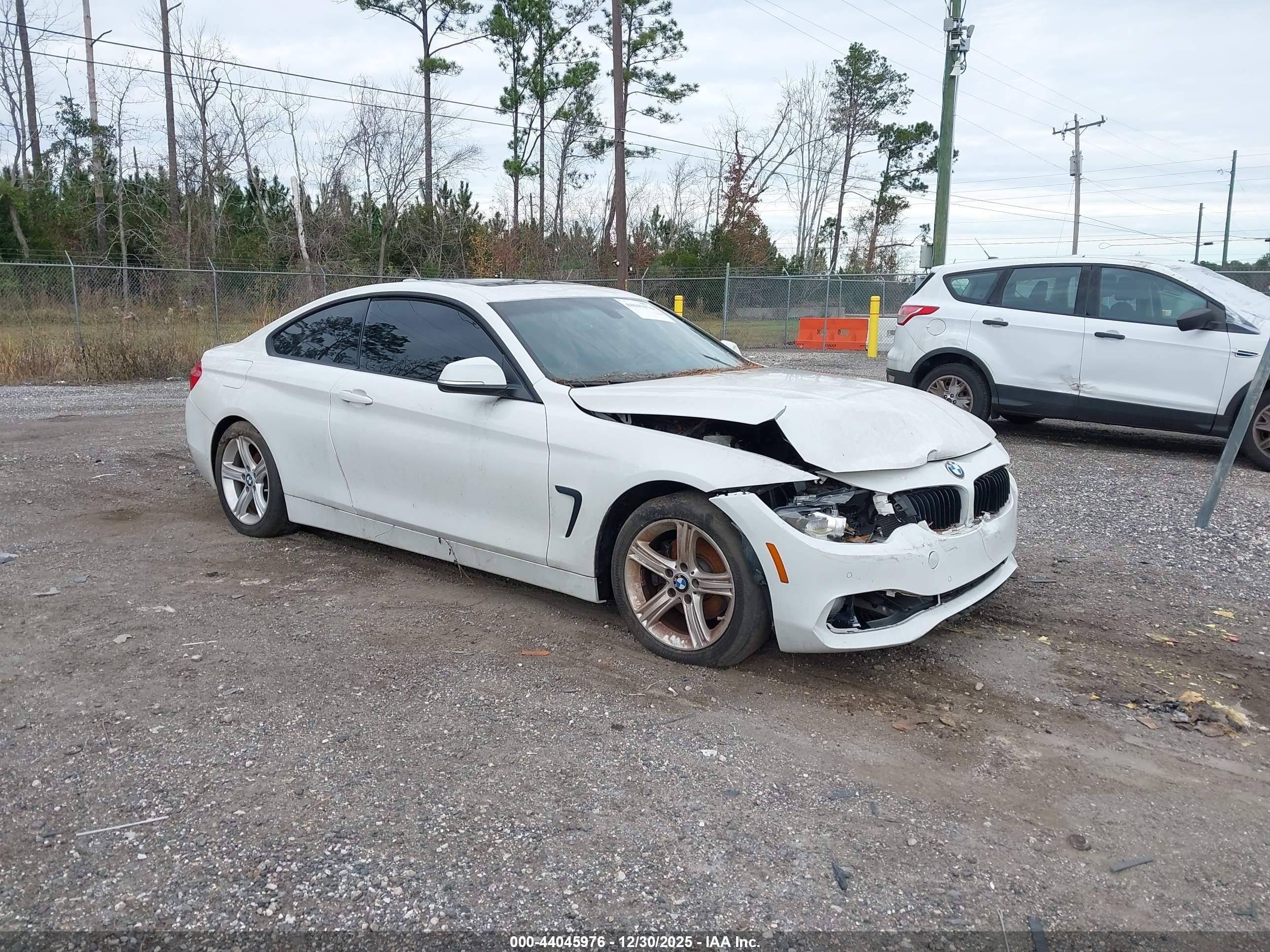 2014 Bmw 428i   White vin: WBA3N3C51EF711862
