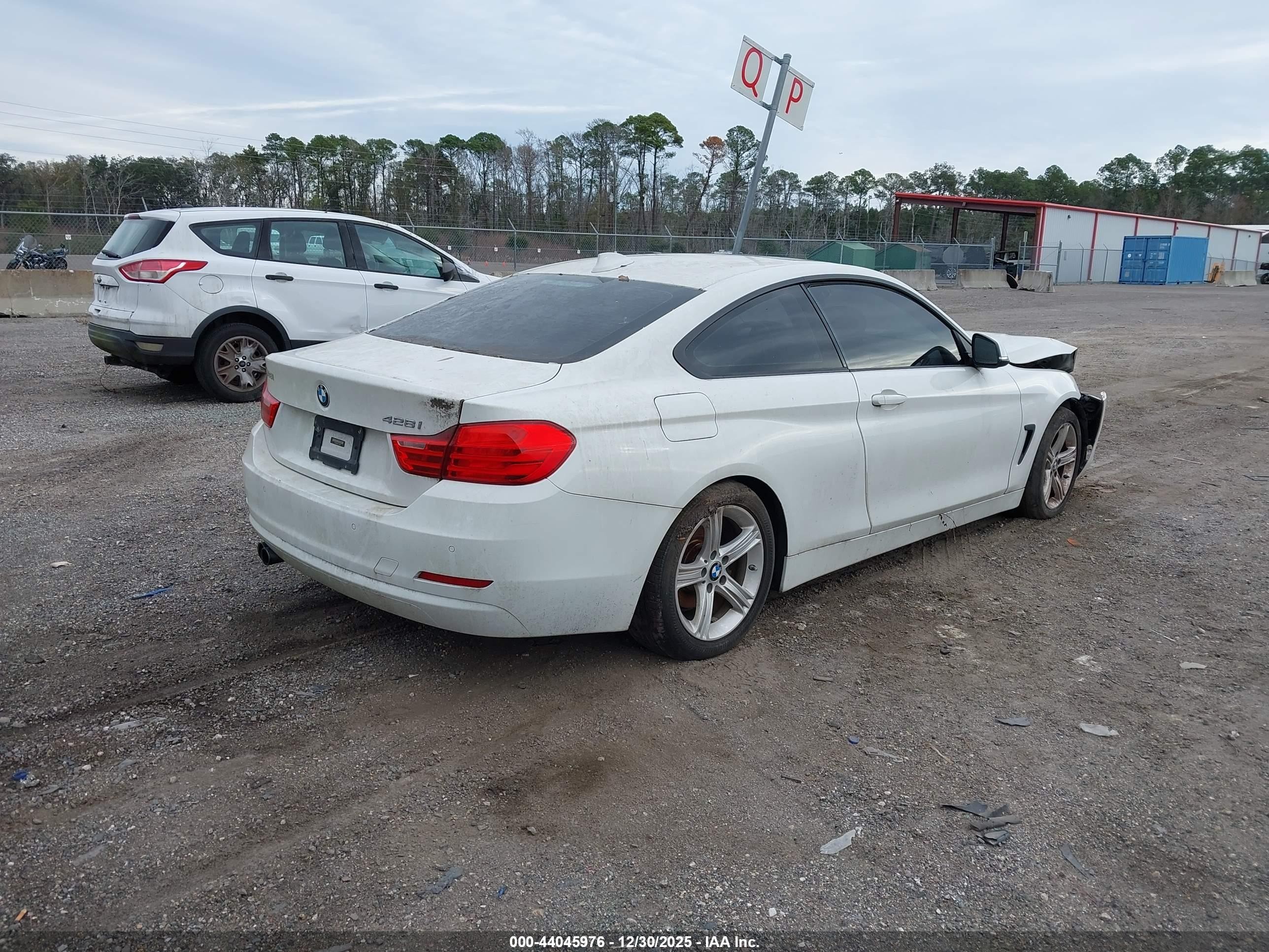 2014 Bmw 428i   White vin: WBA3N3C51EF711862
