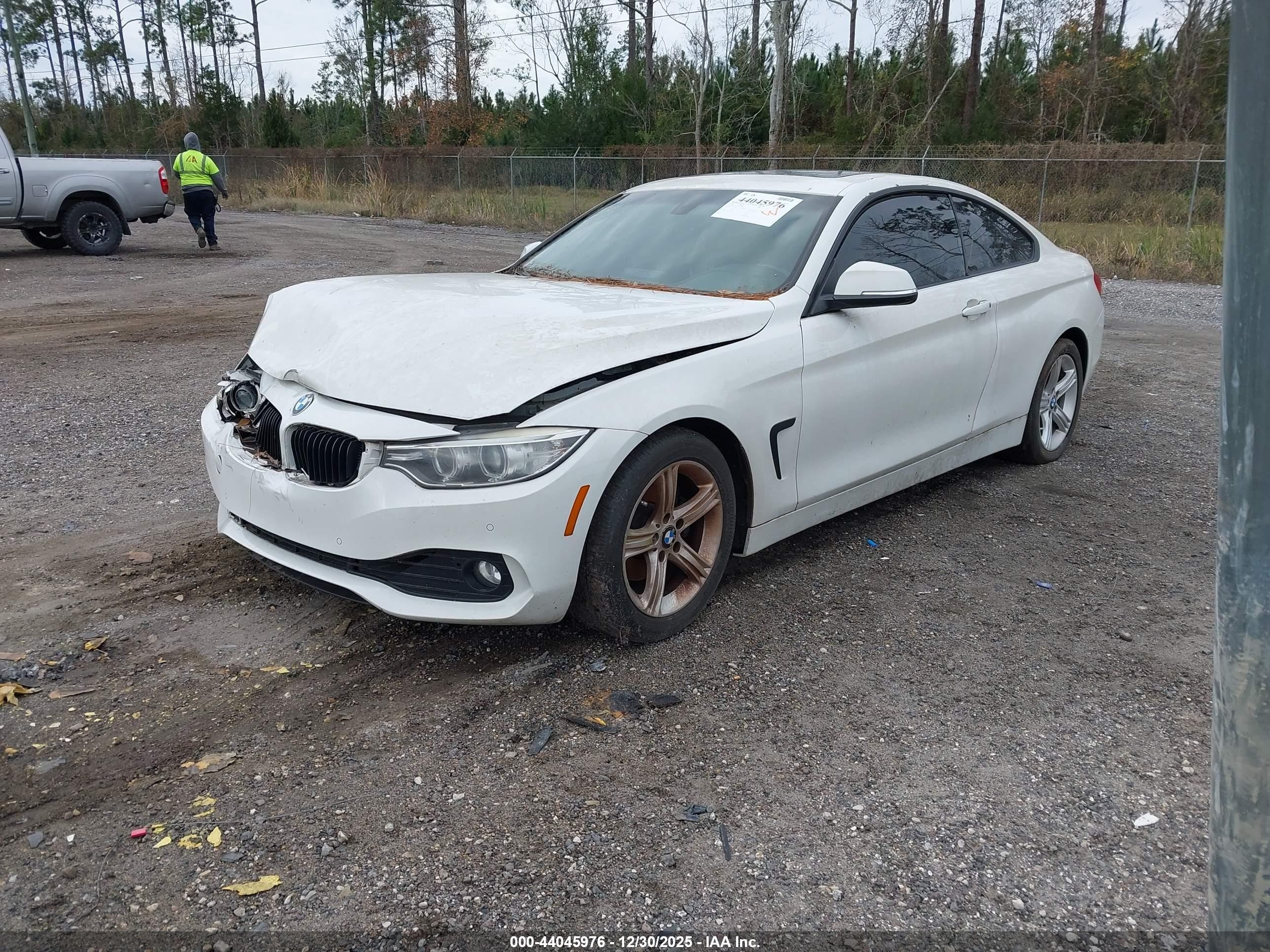 2014 Bmw 428i   White vin: WBA3N3C51EF711862