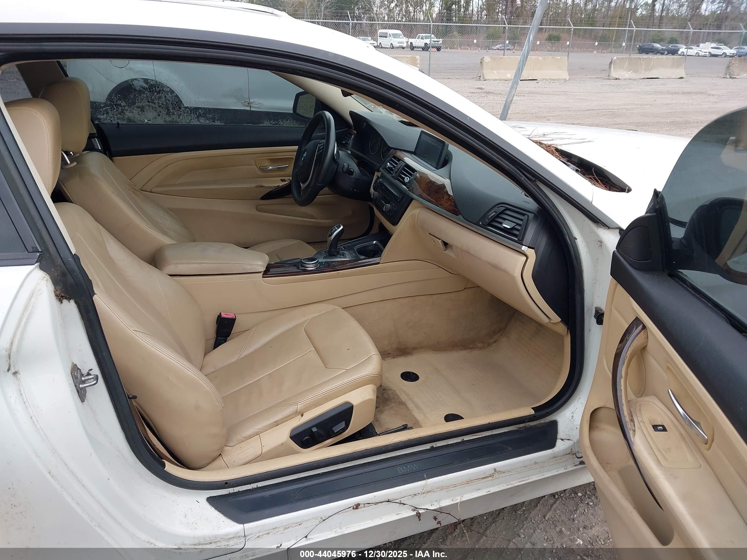 2014 Bmw 428i   White vin: WBA3N3C51EF711862
