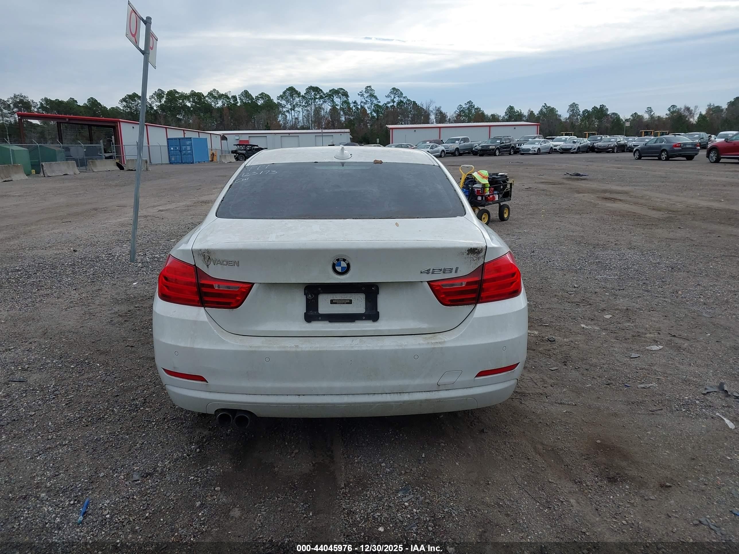 2014 Bmw 428i   White vin: WBA3N3C51EF711862