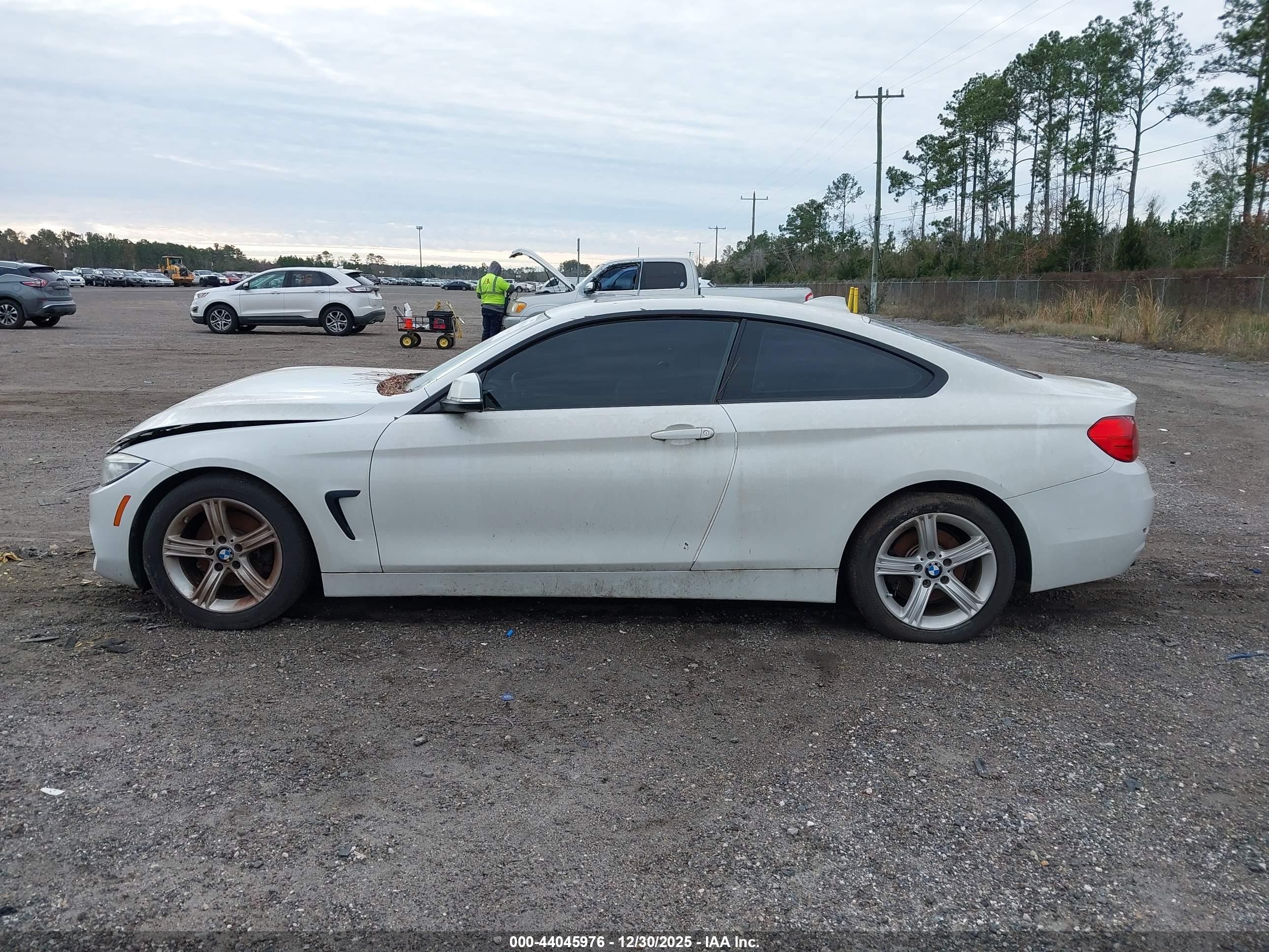2014 Bmw 428i   White vin: WBA3N3C51EF711862