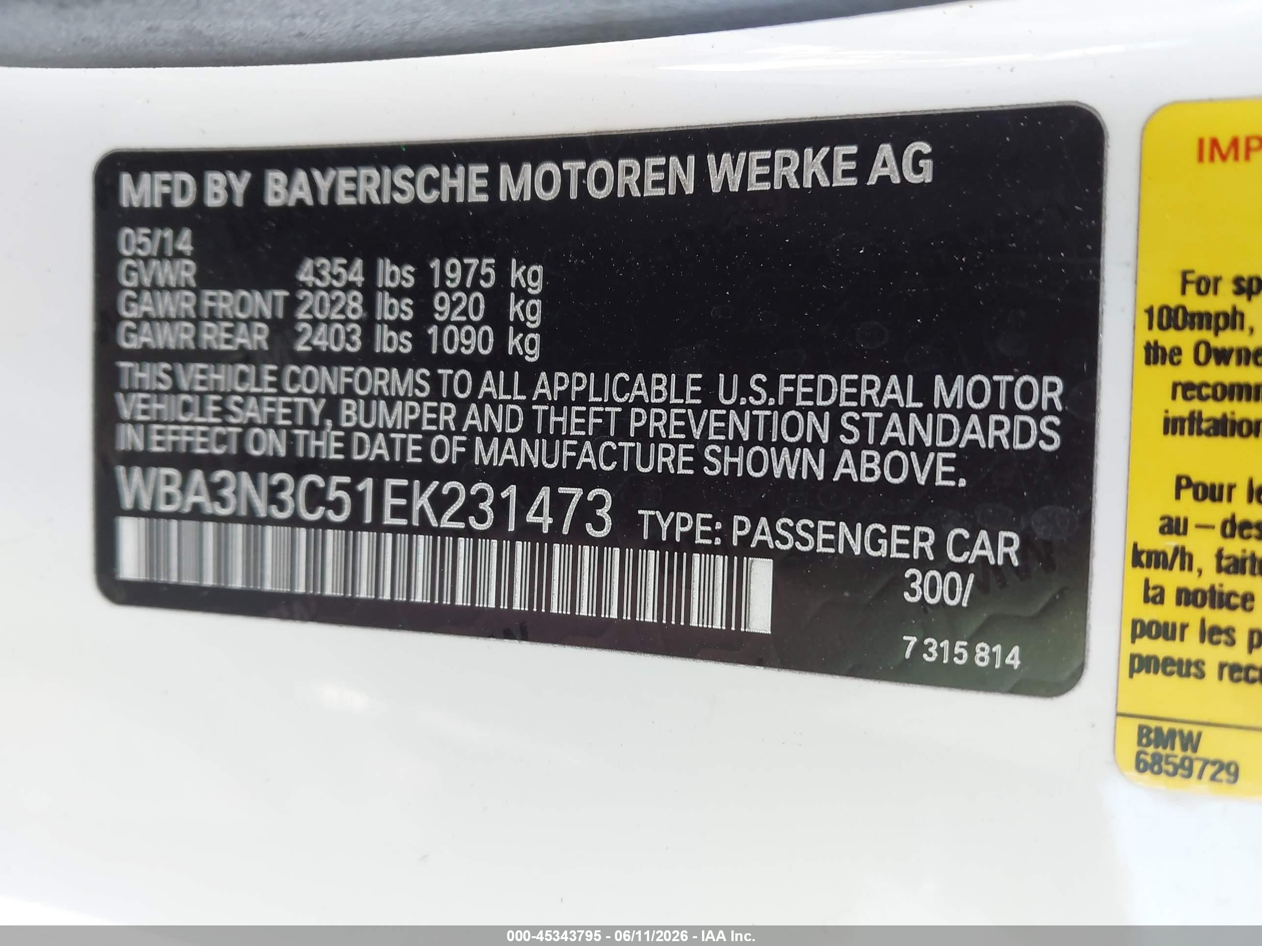 2014 Bmw 4 Series 428i White vin: WBA3N3C51EK231473