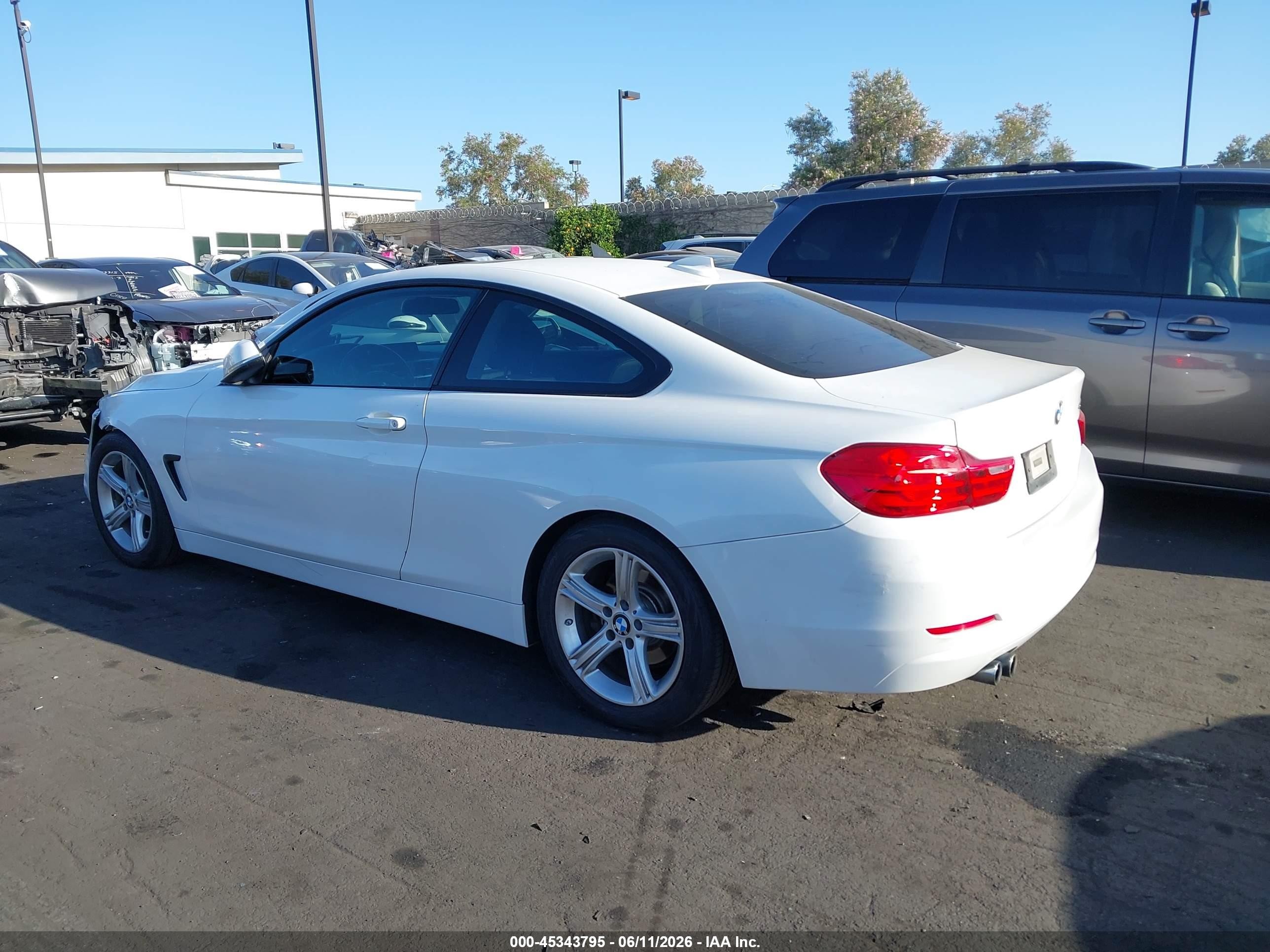 2014 Bmw 4 Series 428i White vin: WBA3N3C51EK231473