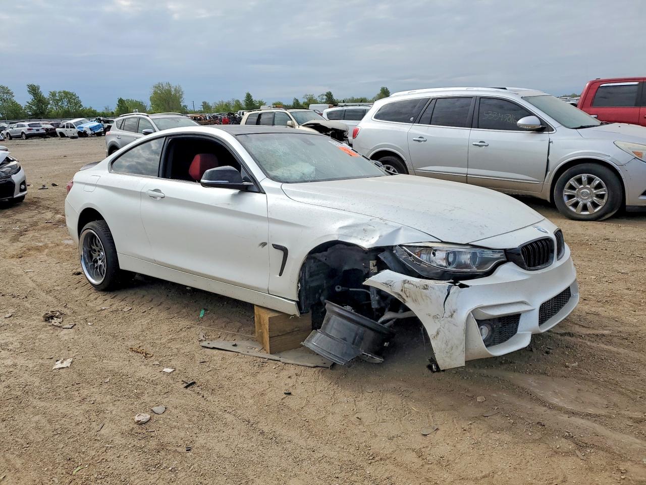 2014 Bmw 428 I White vin: WBA3N3C52EF712633
