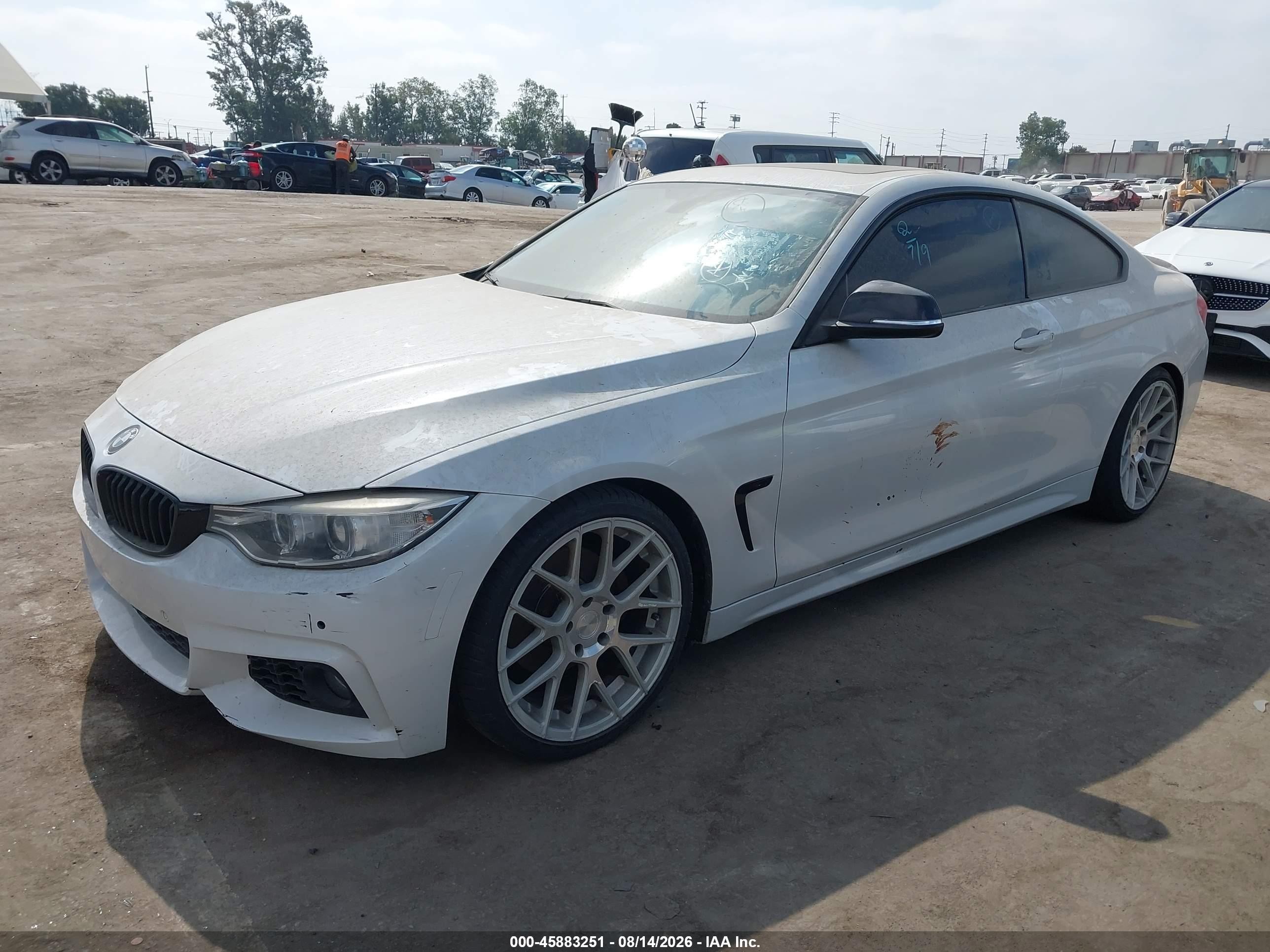 2015 Bmw 428i   White vin: WBA3N3C52FK233573