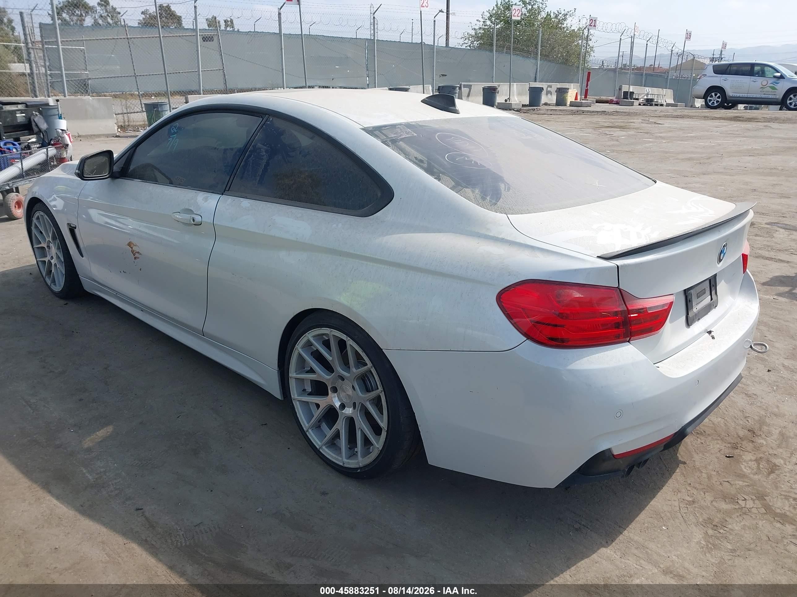 2015 Bmw 428i   White vin: WBA3N3C52FK233573