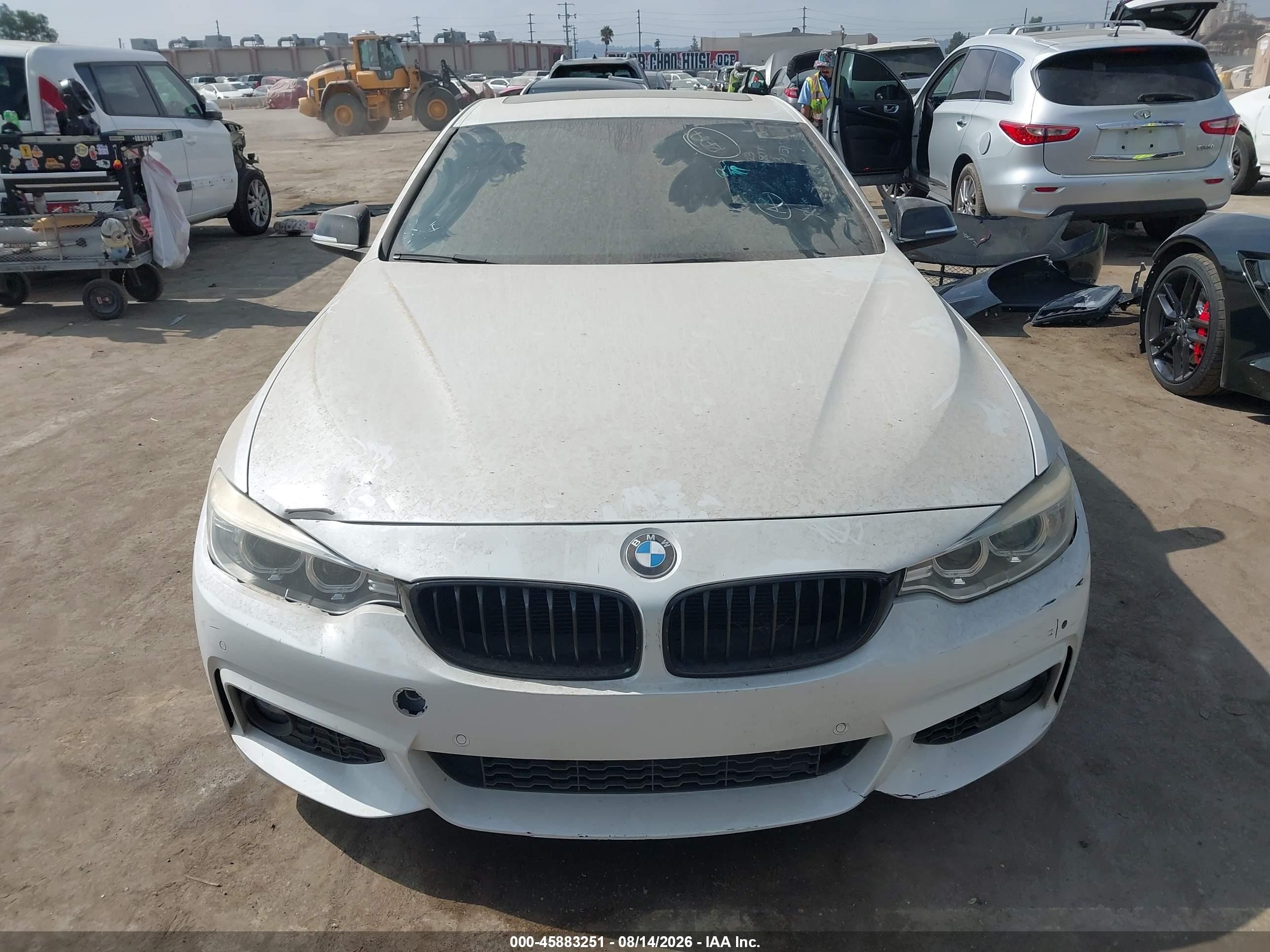 2015 Bmw 428i   White vin: WBA3N3C52FK233573