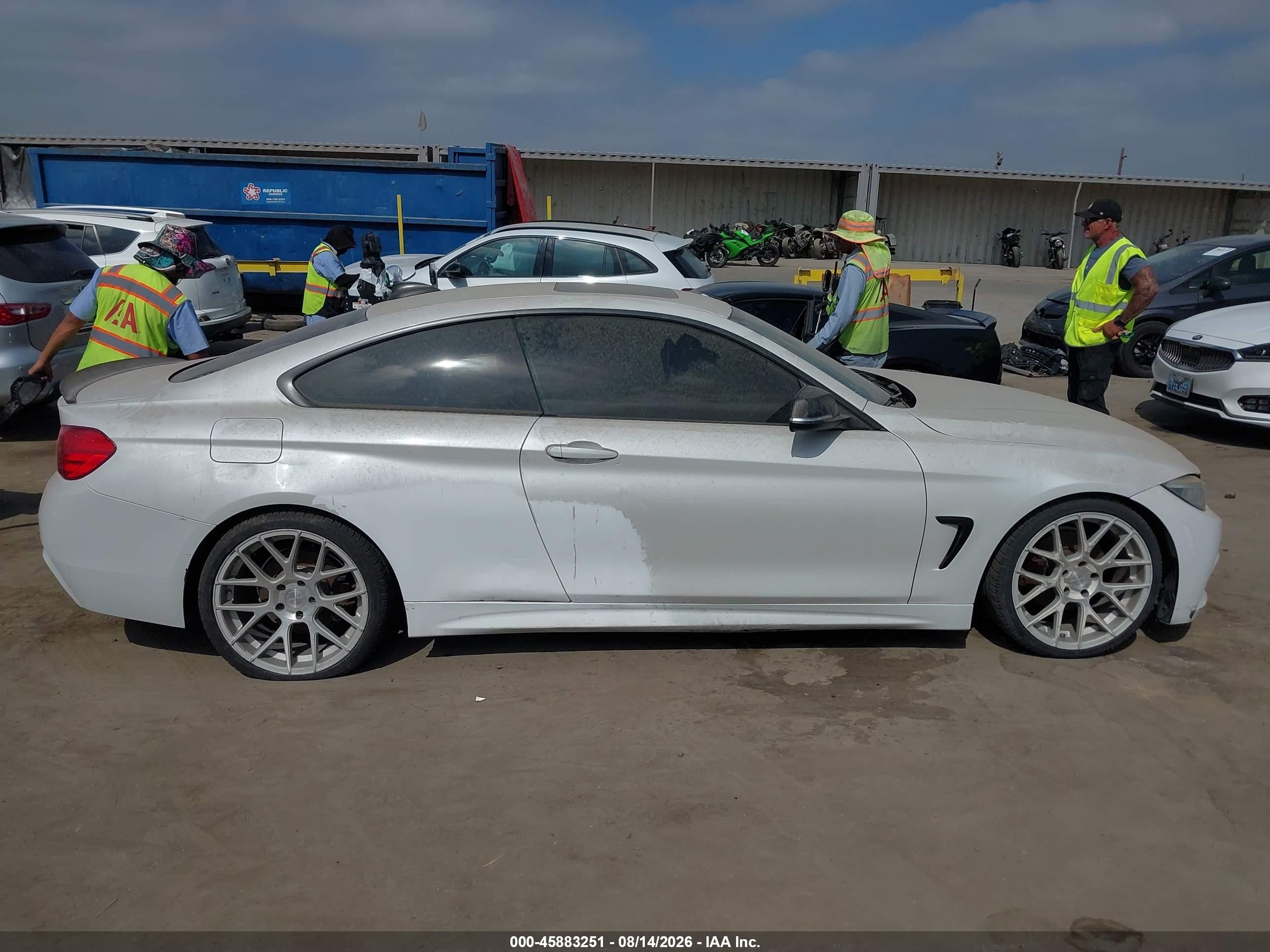 2015 Bmw 428i   White vin: WBA3N3C52FK233573