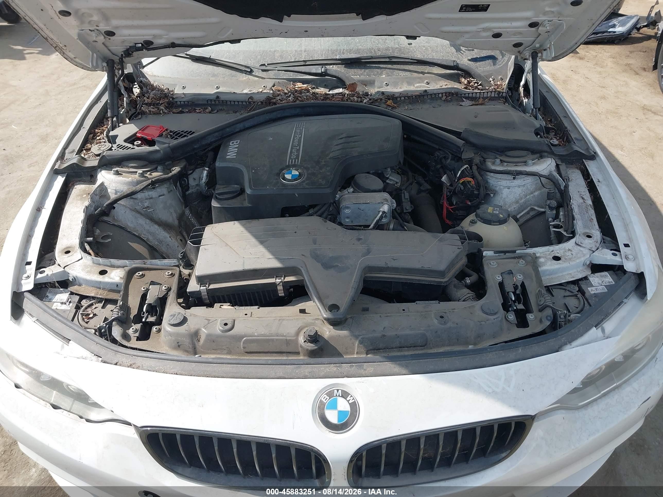 2015 Bmw 428i   White vin: WBA3N3C52FK233573