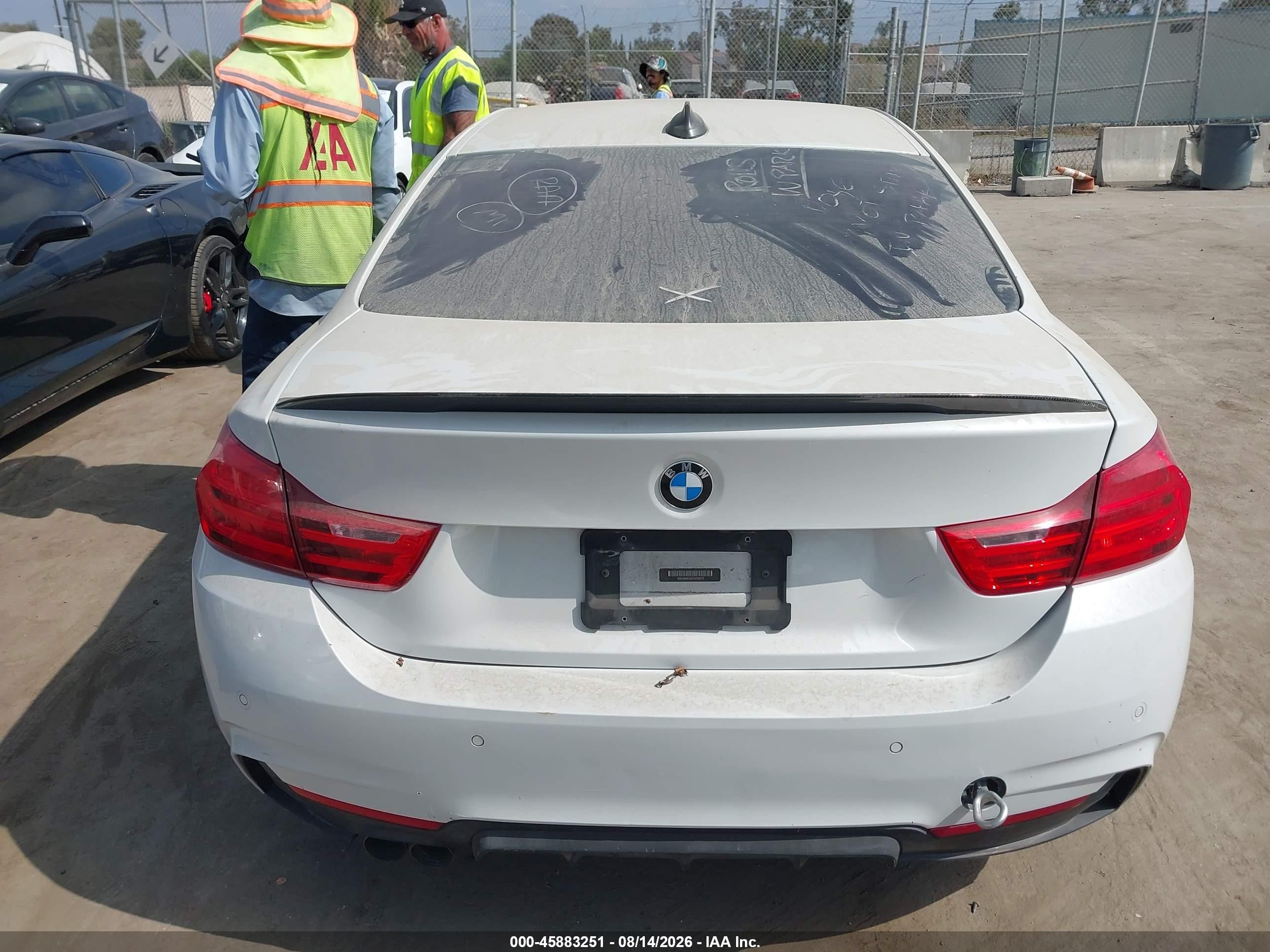 2015 Bmw 428i   White vin: WBA3N3C52FK233573