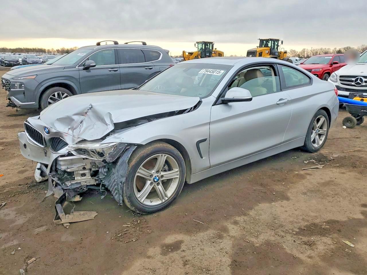 2015 Bmw 428 I Silver vin: WBA3N3C53FK233016