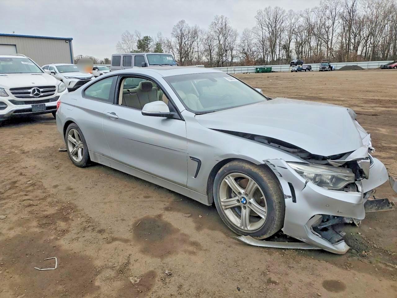 2015 Bmw 428 I Silver vin: WBA3N3C53FK233016