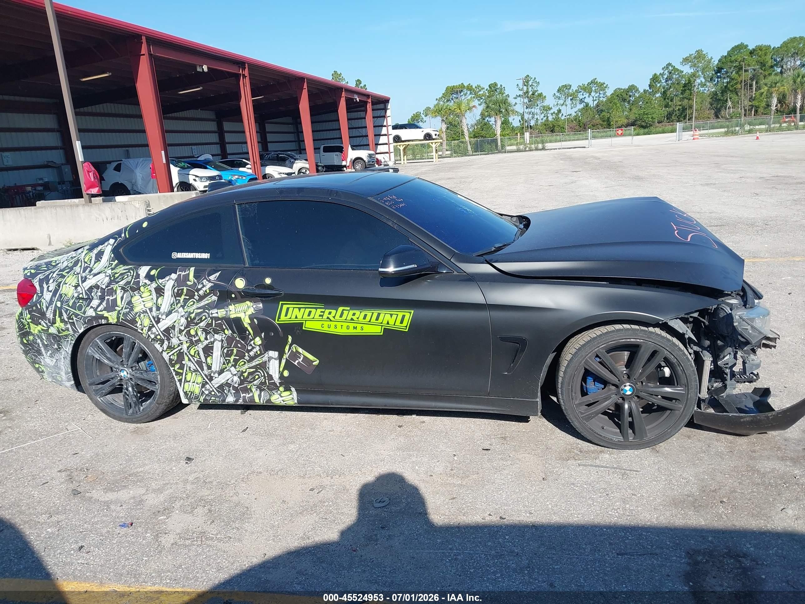 2015 Bmw 428i Black vin: WBA3N3C54FK233266