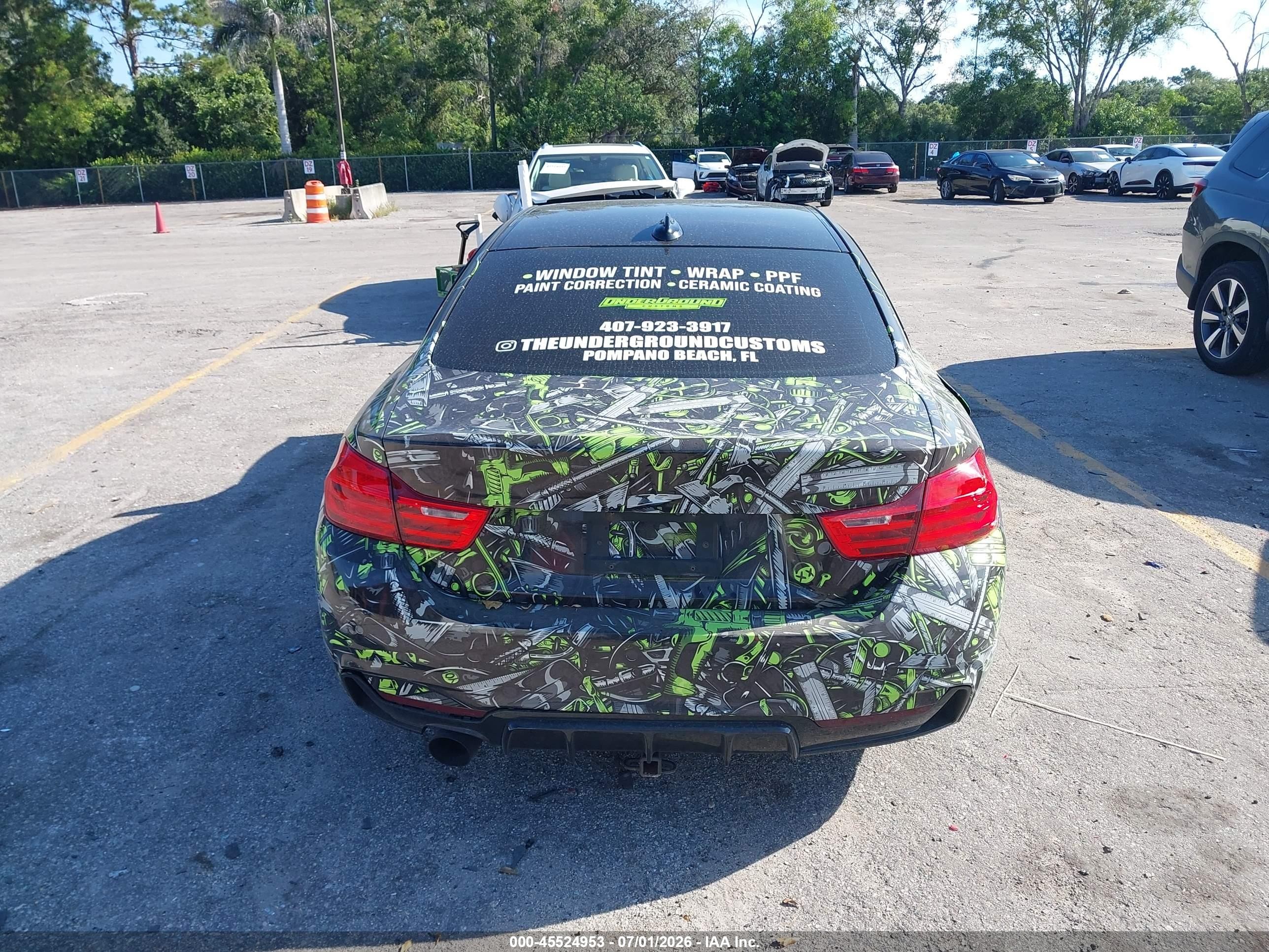 2015 Bmw 428i Black vin: WBA3N3C54FK233266