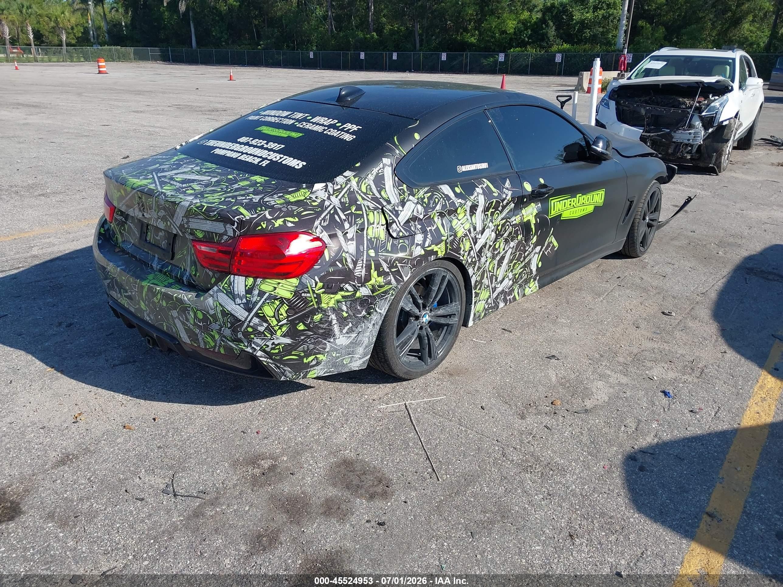 2015 Bmw 428i Black vin: WBA3N3C54FK233266