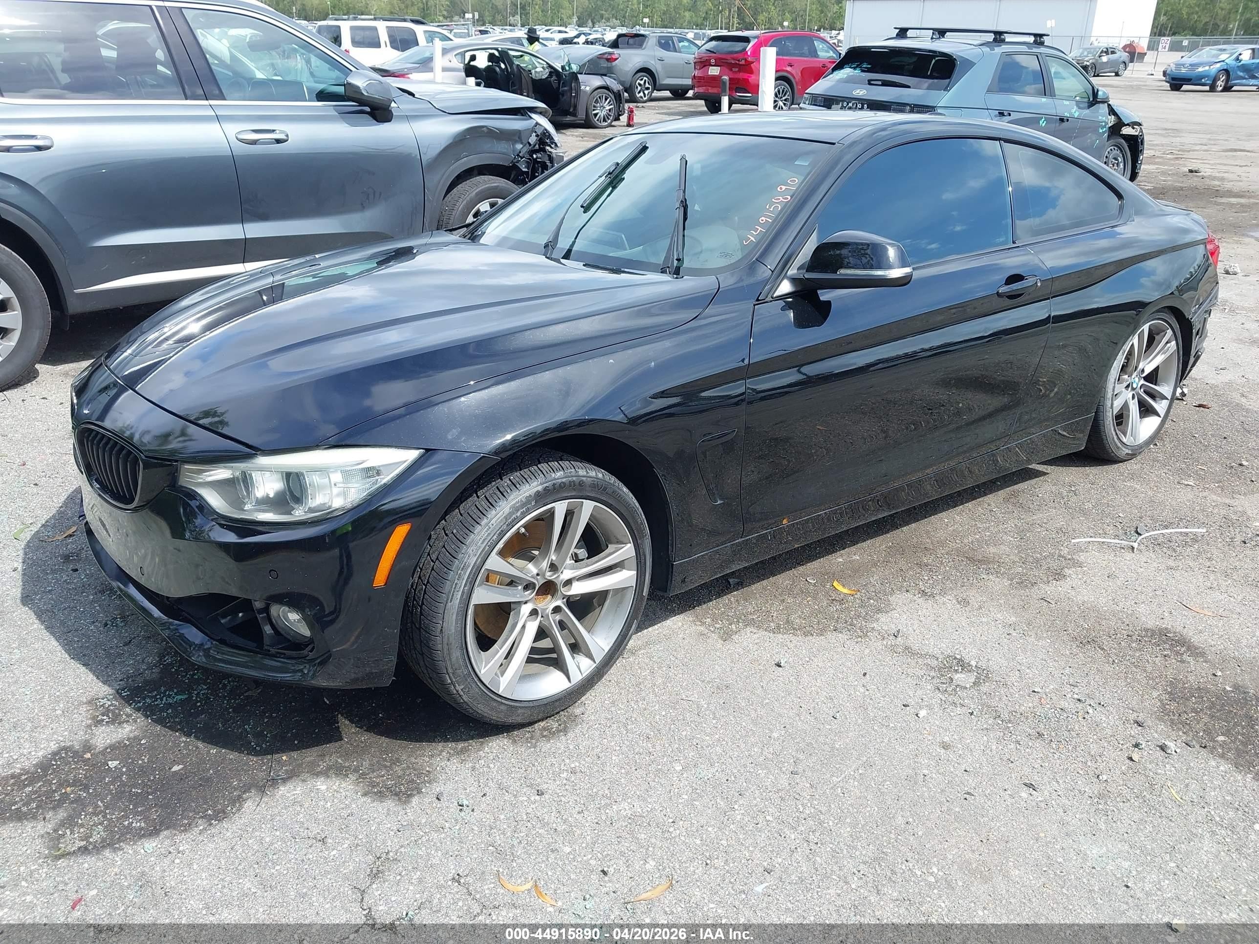2015 Bmw 428i   Черный vin: WBA3N3C54FK233753