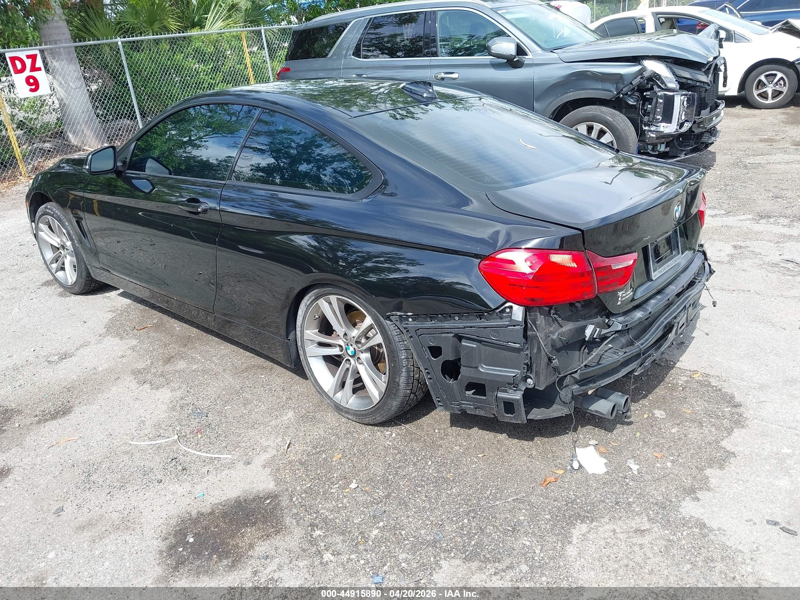 2015 Bmw 428i   Черный vin: WBA3N3C54FK233753