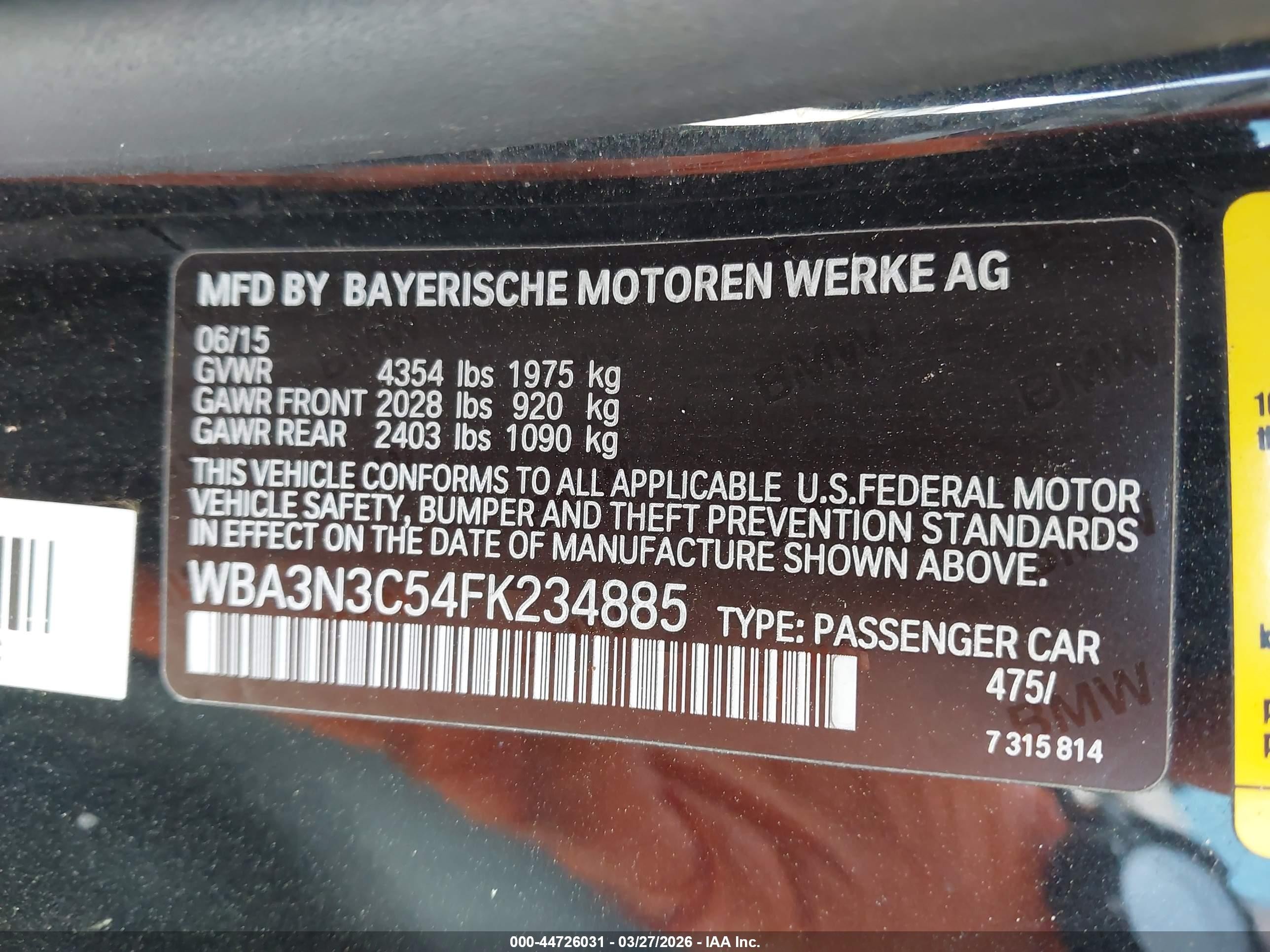 2015 Bmw 428i   Black vin: WBA3N3C54FK234885