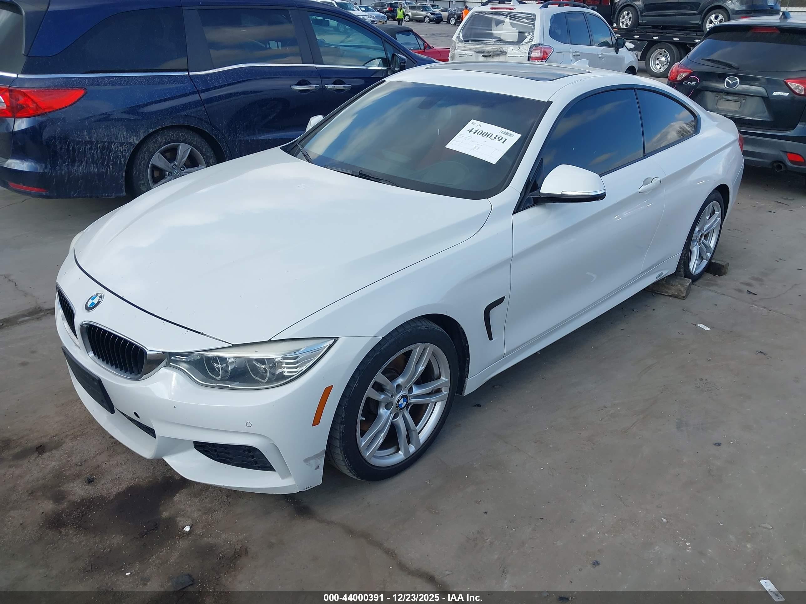 2014 Bmw 428i   White vin: WBA3N3C55EF710827