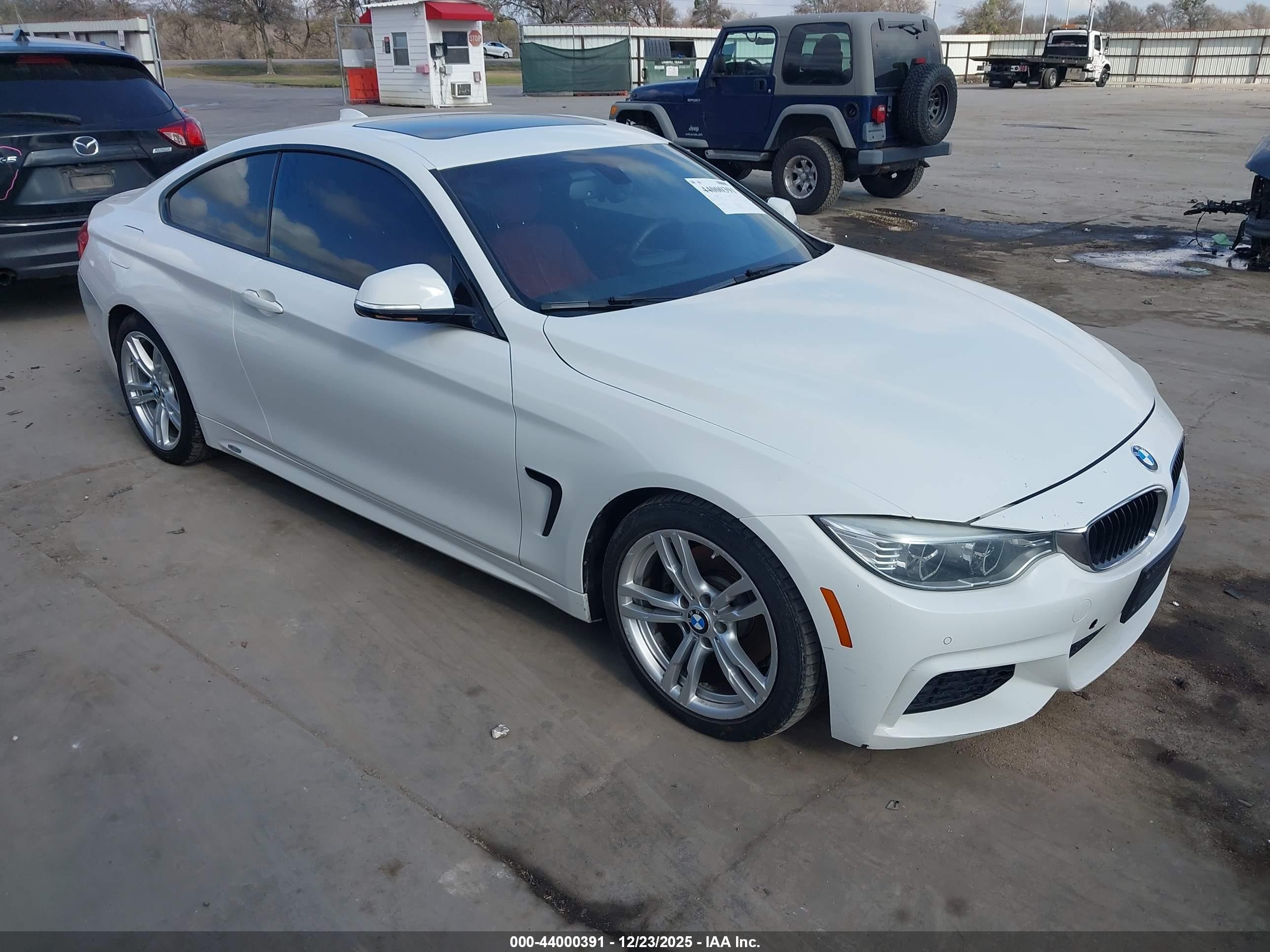 2014 Bmw 428i   White vin: WBA3N3C55EF710827