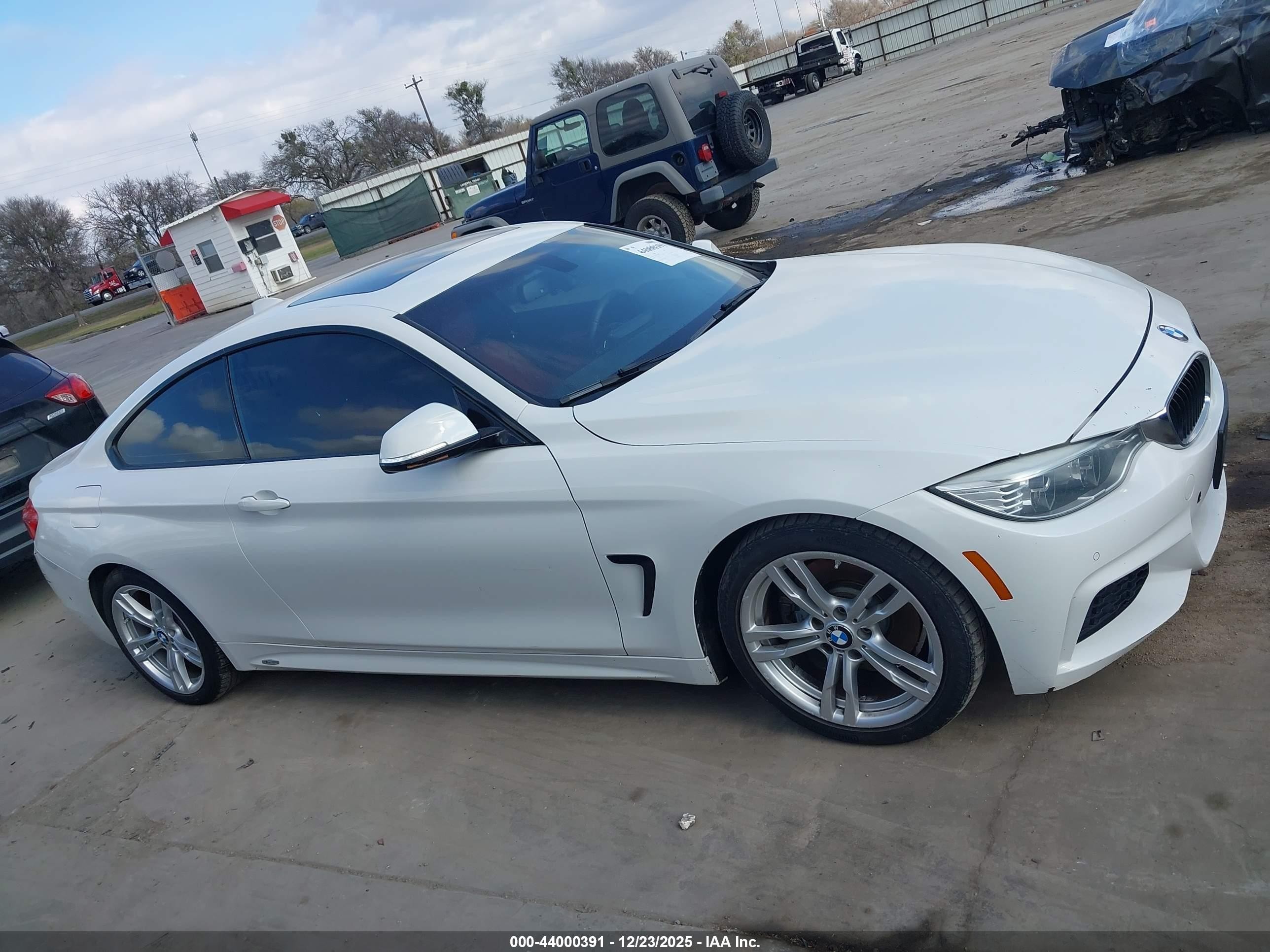 2014 Bmw 428i   White vin: WBA3N3C55EF710827