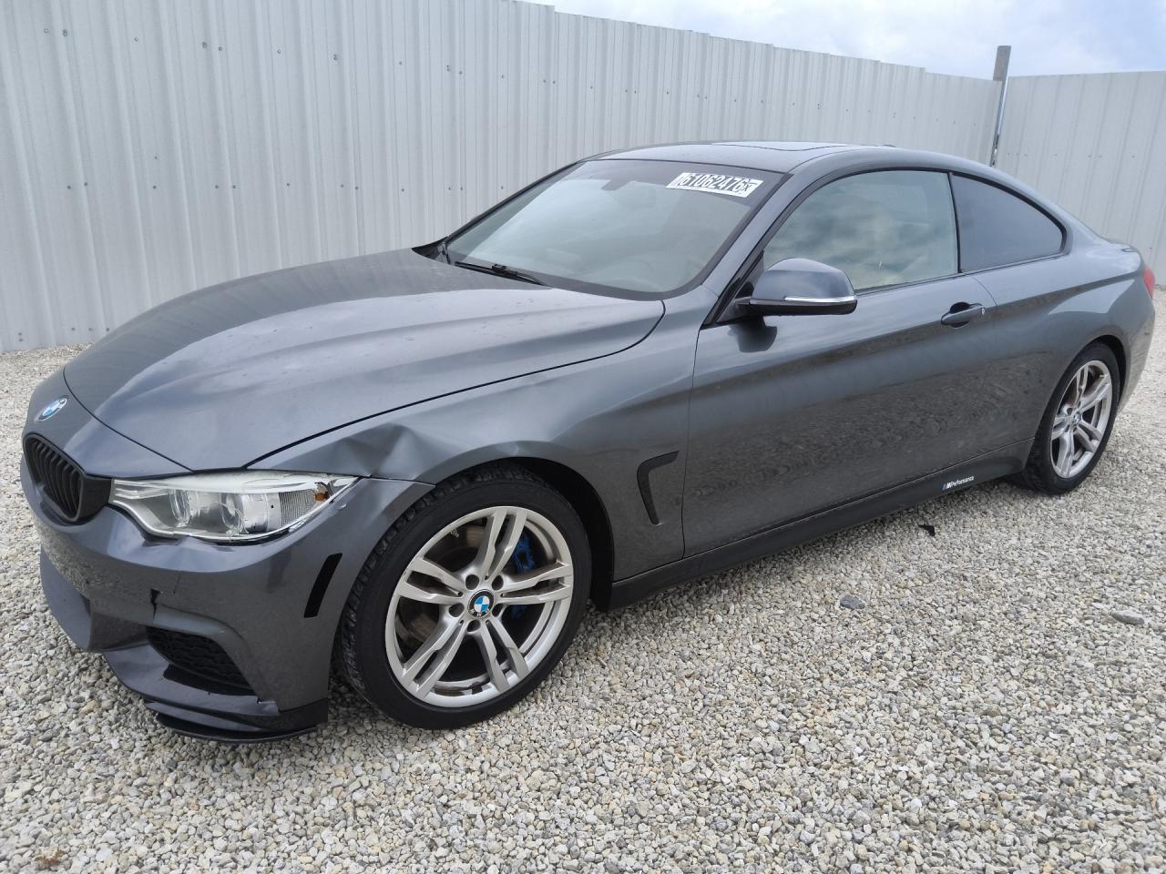 2014 Bmw 428 I Gray vin: WBA3N3C55EF711184 Damage: Hood, Misaligned, Repair Required